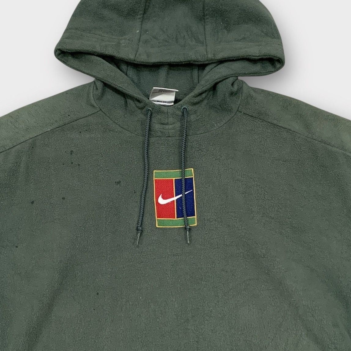 Nike VINTAGE 90s NIKE COURT CENTER HOODIE FLEECE EMBROIDERED LOGO Size US L / EU 52-54 / 3 - 6 Thumbnail