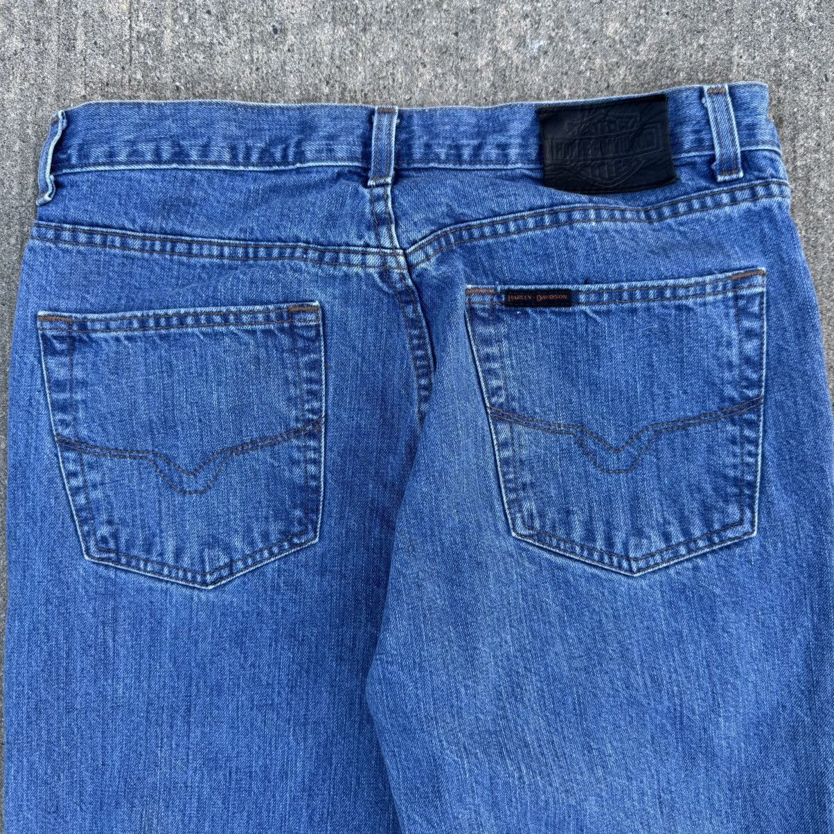 Harley Davidson × Vintage Vintage 00’s Harley-Davidson Men’s Jeans 34x30 Straight Fit Size US 34 / EU 50 - 11 Thumbnail