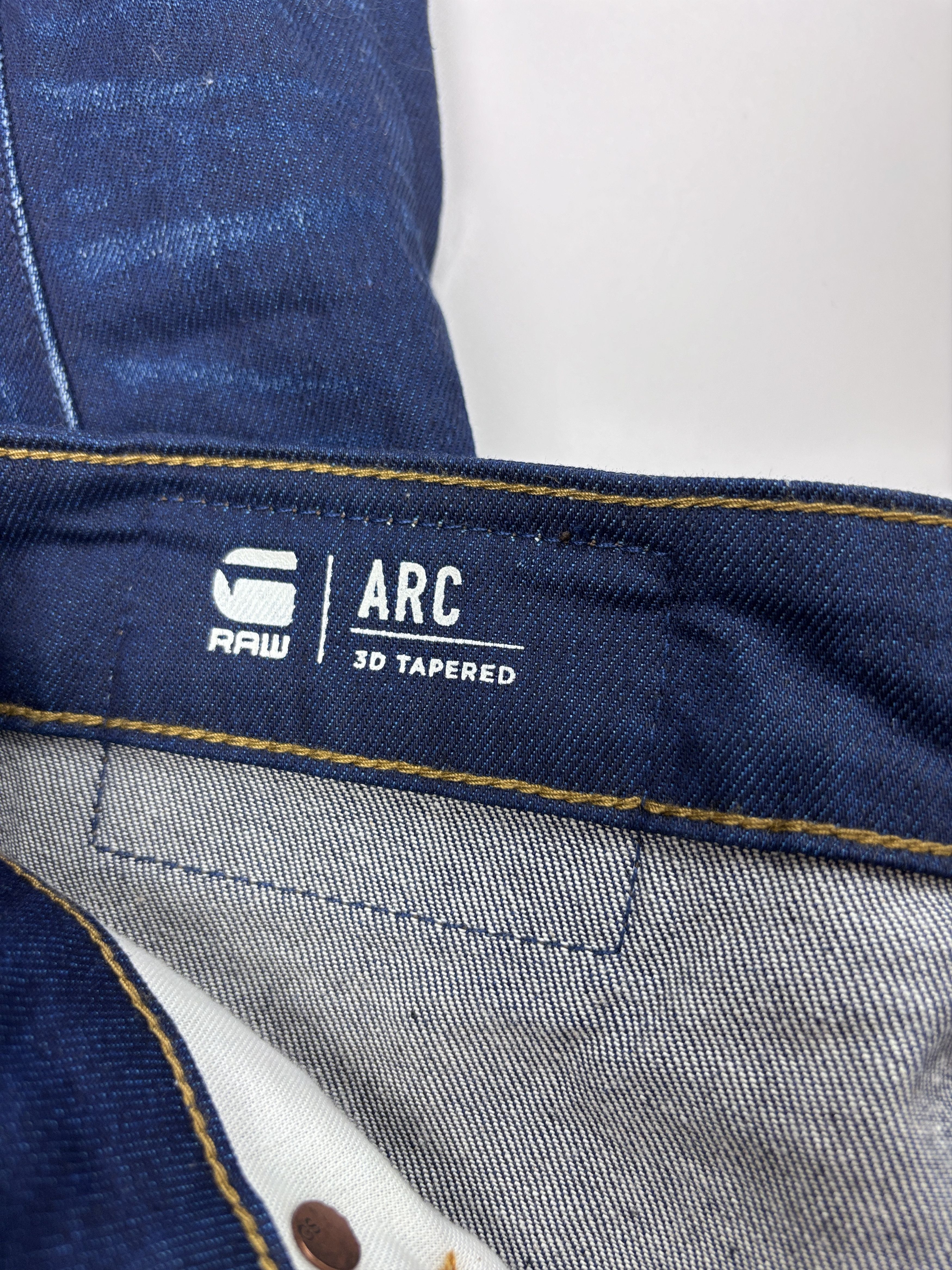 G-Star Mens G-Star Raw Arc 3D Tapered Jeans Navy Blue Size 31x34 Size US 31 - 7 Thumbnail