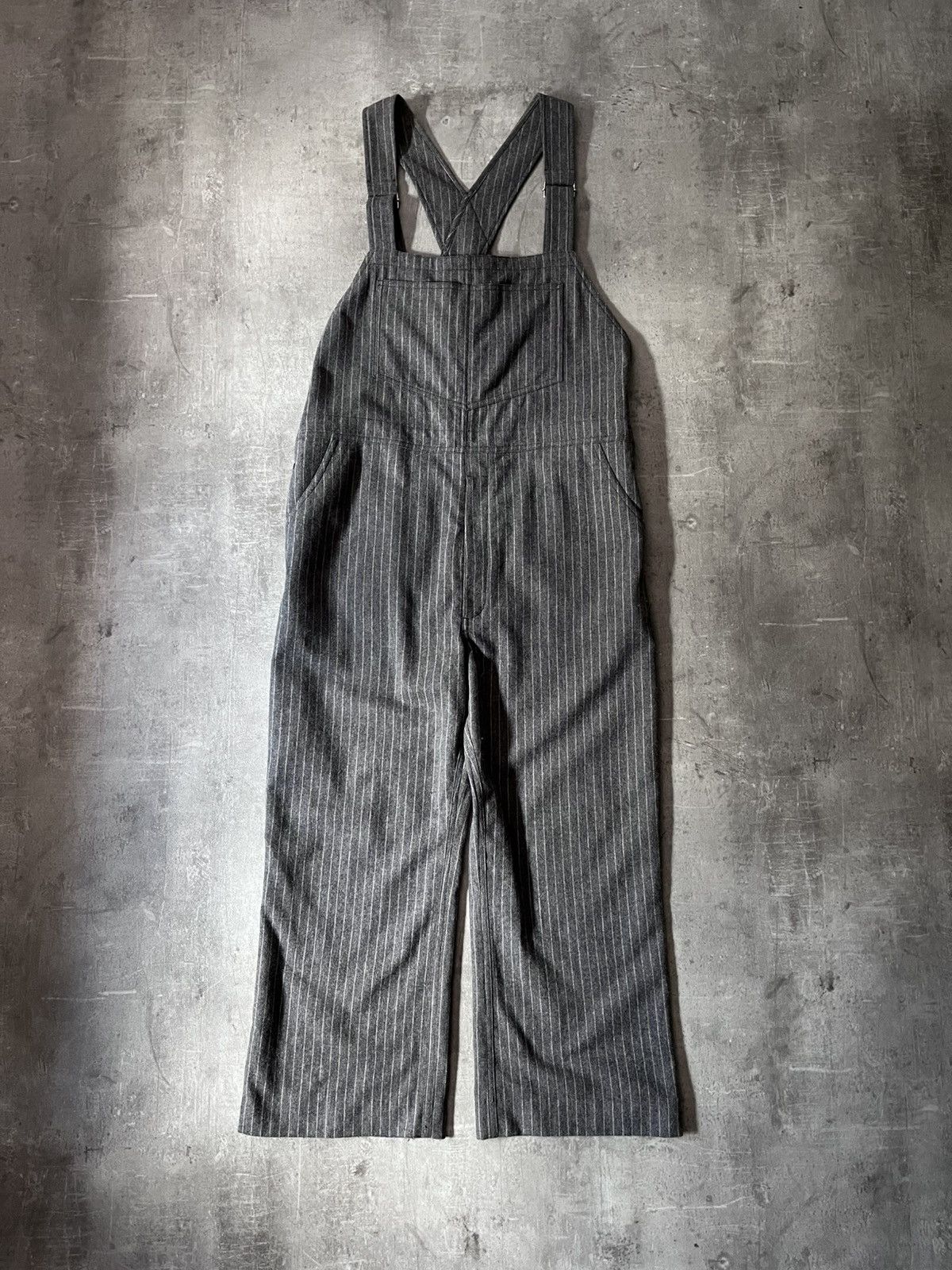 Acne Studios Acne Studios wool overalls grey striped Size US 30 / EU 46 - 1 Thumbnail