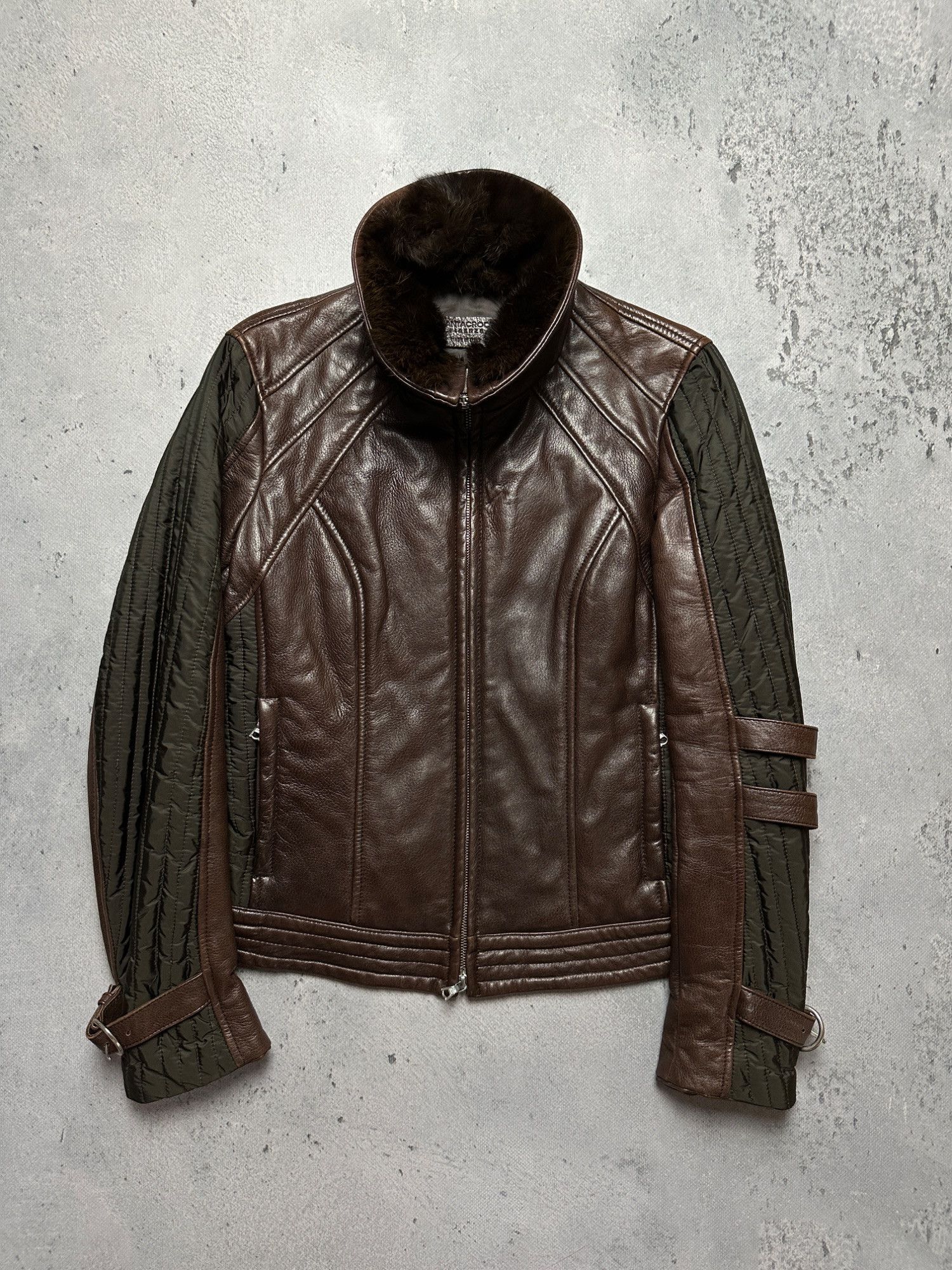 If Six Was Nine Santacroce Firenze Archive Leather Jacket With Fur Collar Size S / US 4 / IT 40 - 4 Thumbnail
