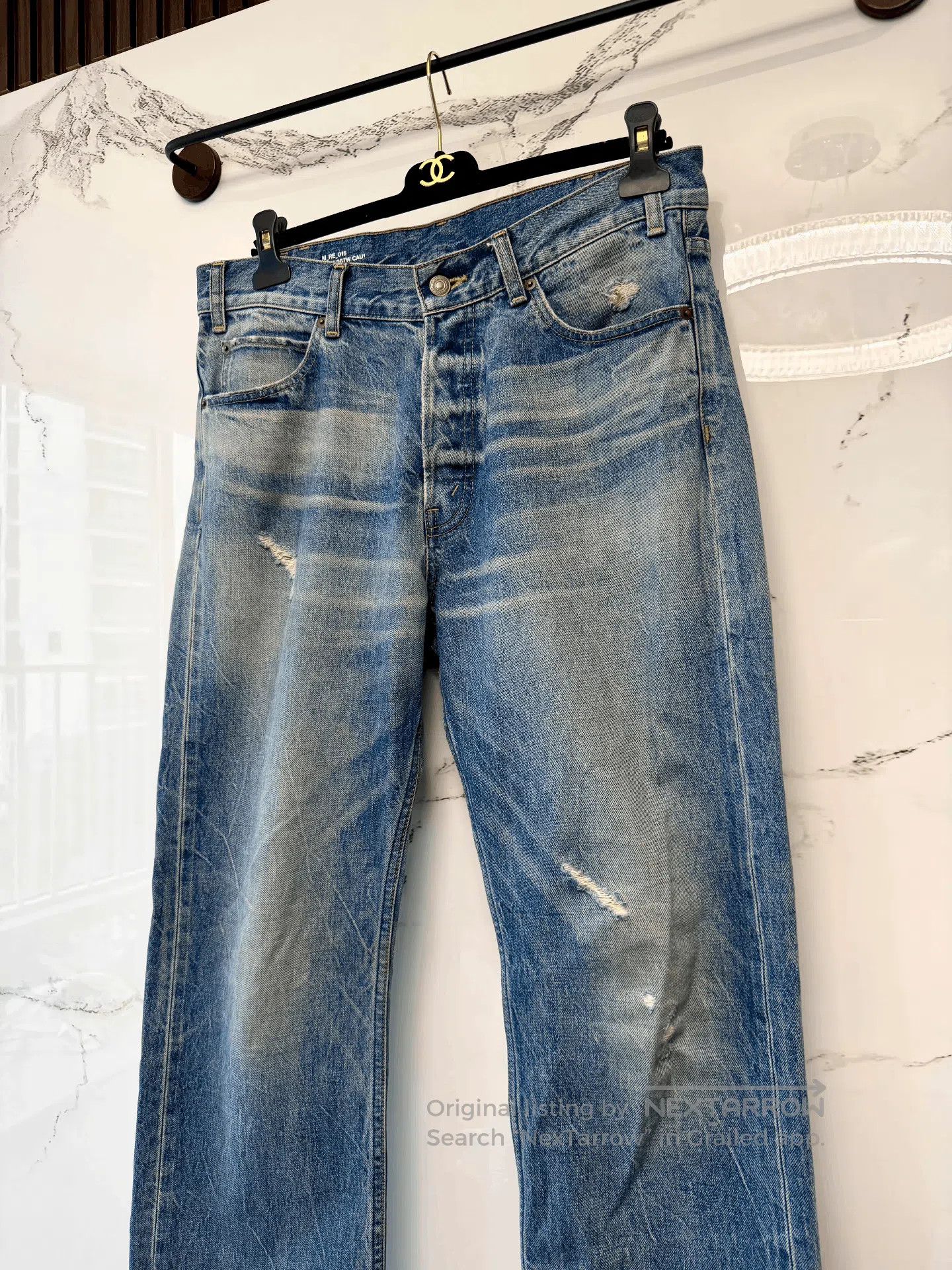 Celine celine blue washed straight leg jeans. Size US 31 - 2 Thumbnail