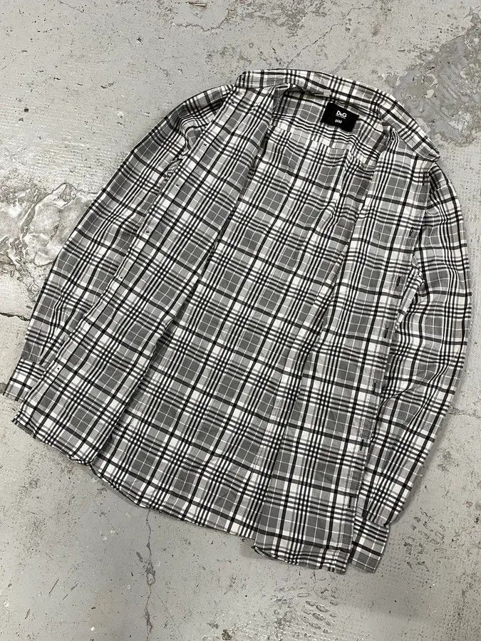 Dolce & Gabbana × Vintage FW2005 Dolce & Gabbana Checkered Grey & White Shirt Size US M / EU 48-50 / 2 - 5 Thumbnail