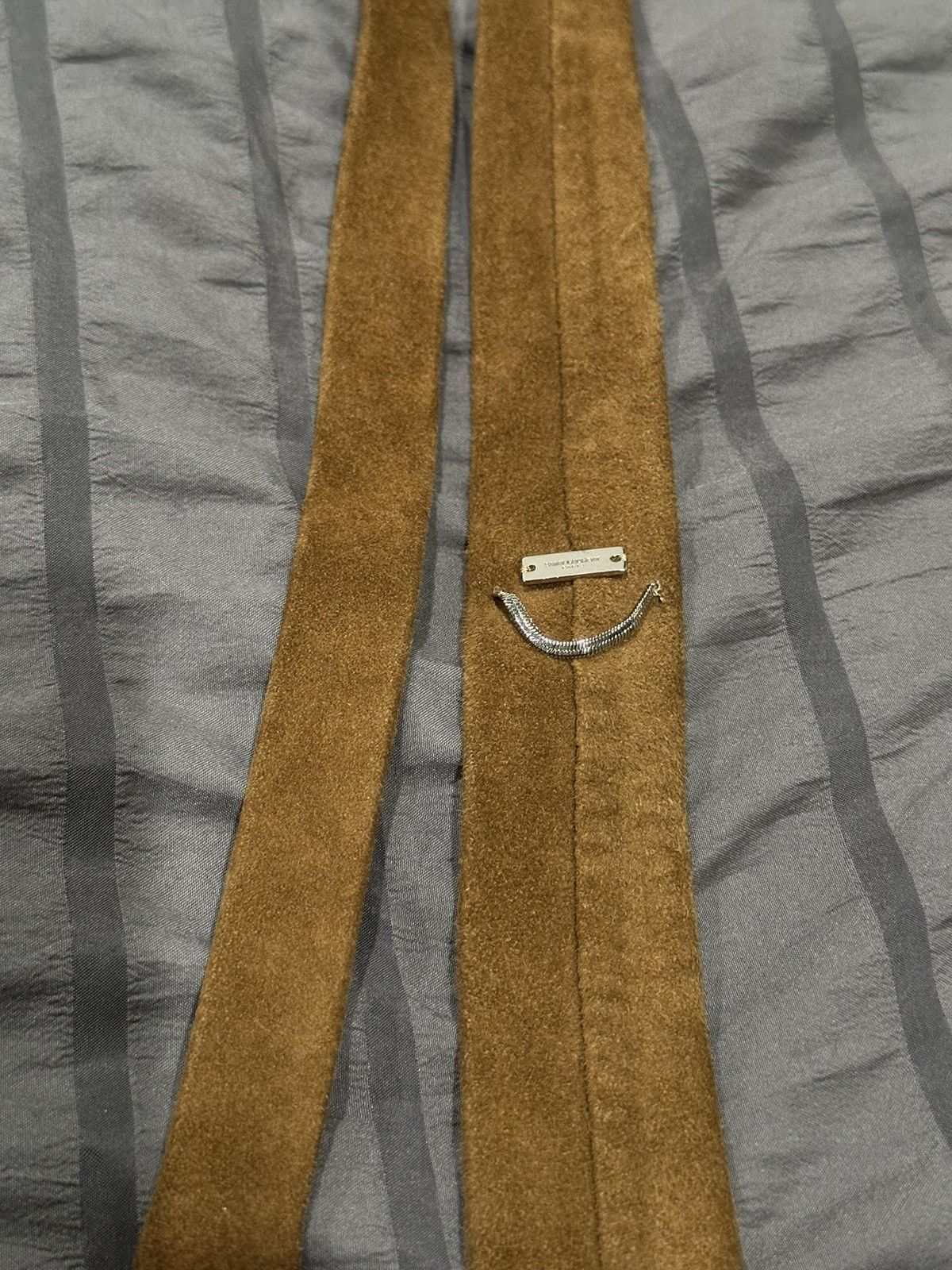 Saint Laurent Paris Nut Suede Tie Size ONE SIZE - 2 Thumbnail