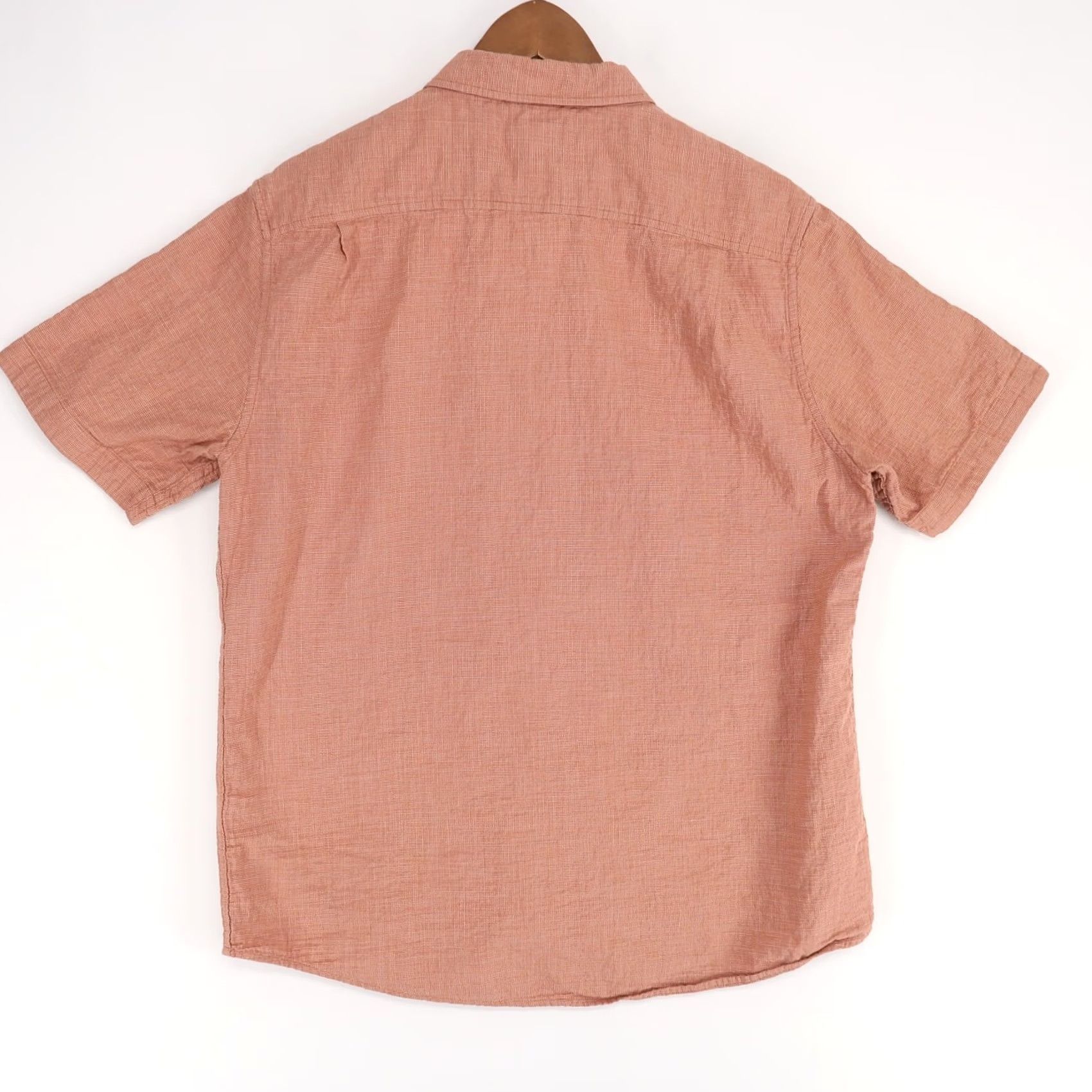 Vintage Wellen Shirt Mens XL Rust Brown Grid Short Sleeve Button Down Organic Cotton Size US XL / EU 56 / 4 - 2 Thumbnail
