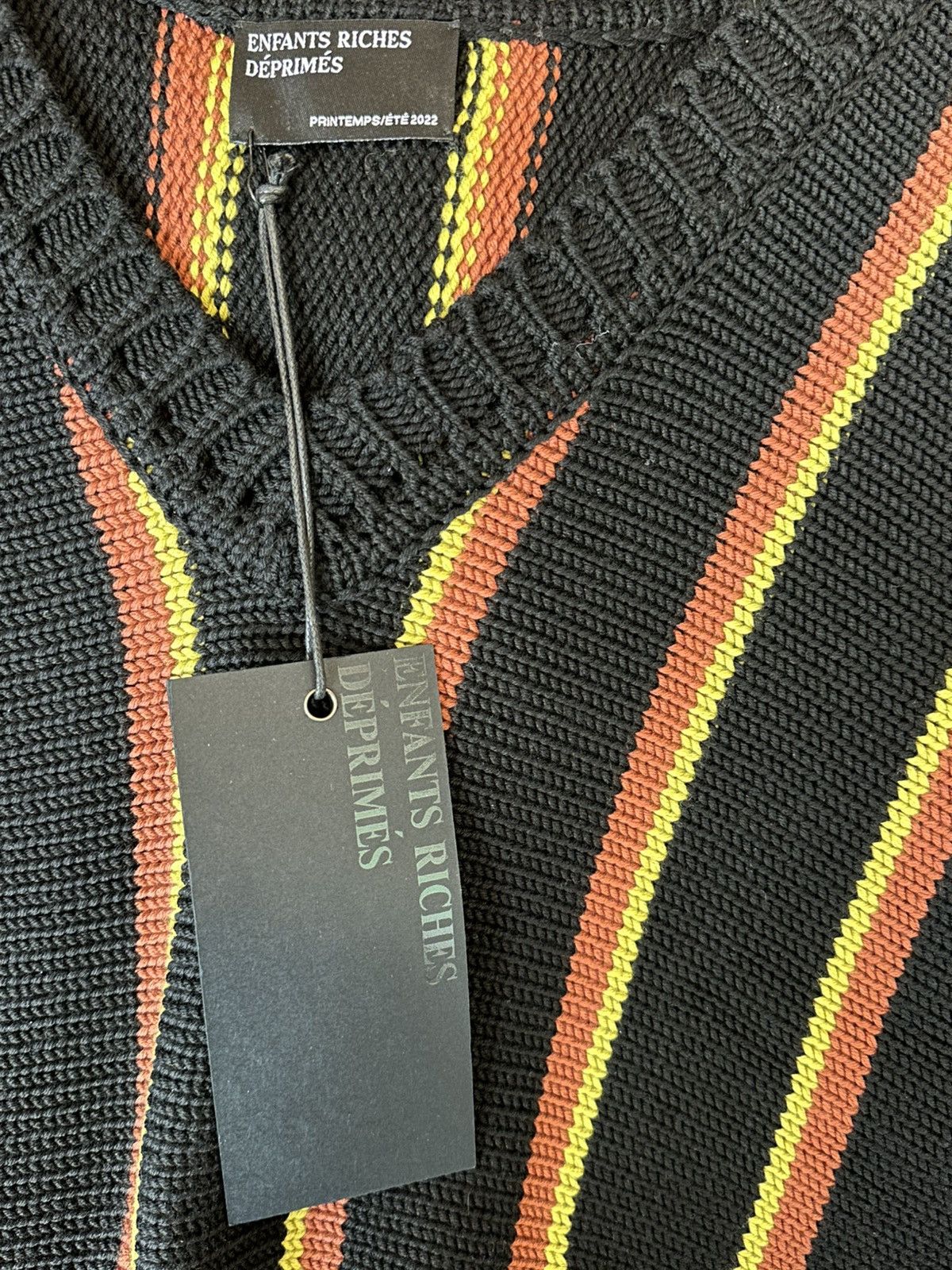 Enfants Riches Deprimes × Loro Piana ERD LORO PIANA BLACK RED AND YELLOW KNIT Size US L / EU 52-54 / 3 - 5 Thumbnail