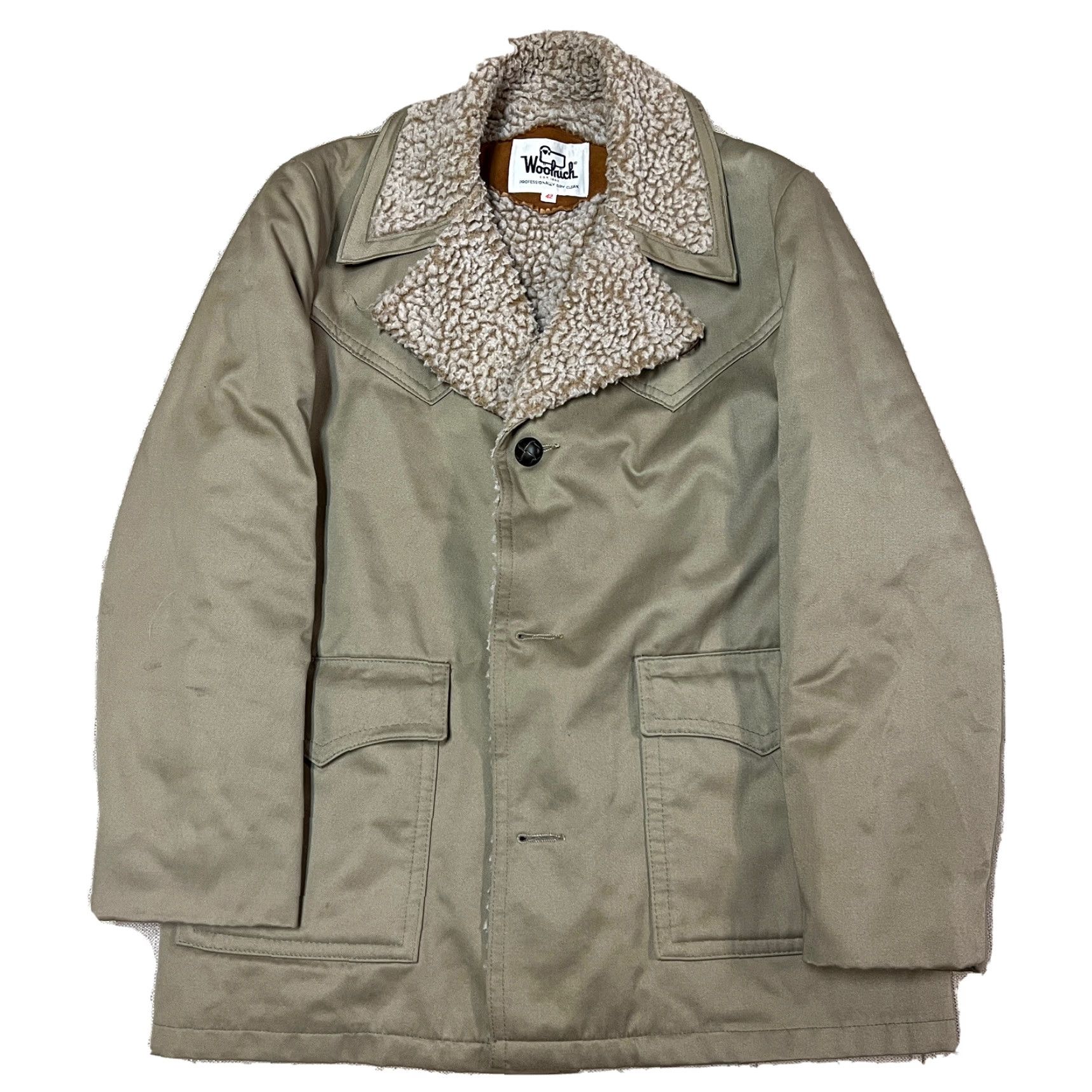 Vintage VINTAGE Woolrich Sherpa Lined Jacket Mens 42 Workwear Casual Winter Overcoat Size US XS / EU 42 / 0 - 2 Thumbnail