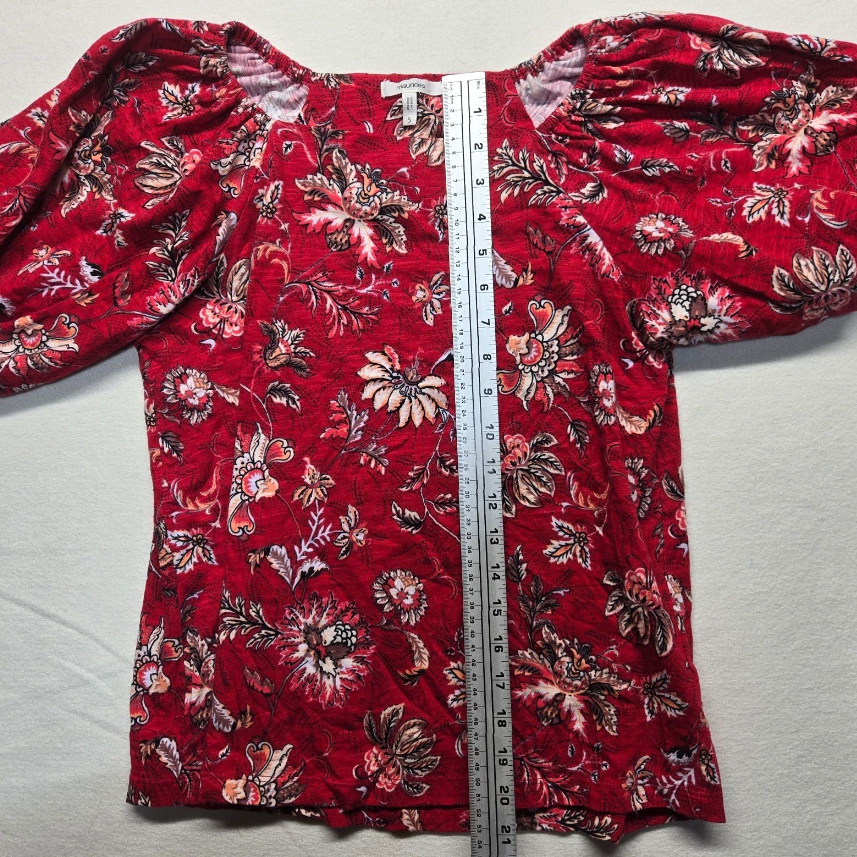 Vintage Maurices Shirt Womens Blouse Cowl Neck Cap Sleeve Red S Small Casual Office Vintage? Size S / US 4 / IT 40 - 5 Thumbnail