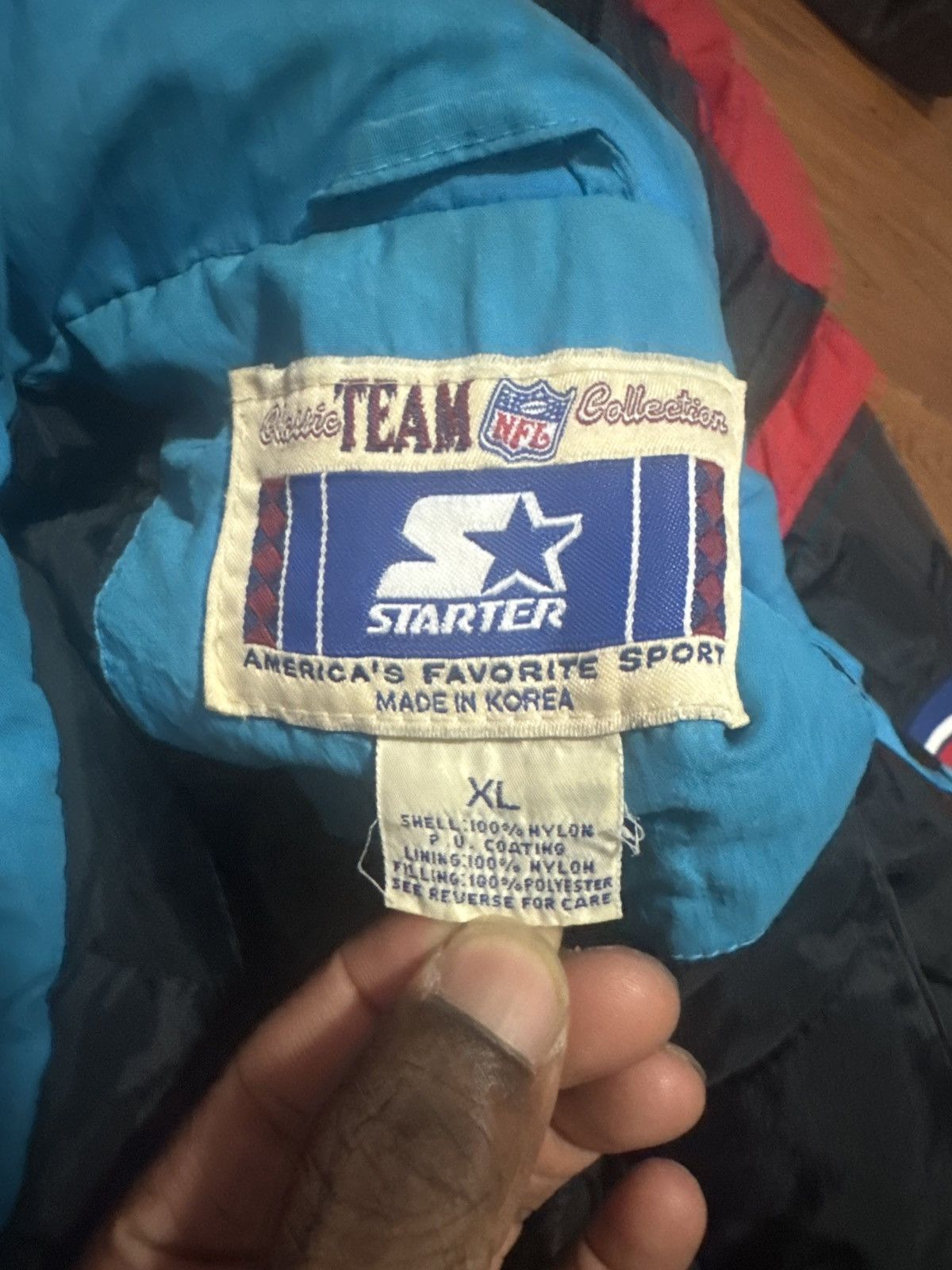 Carolina panthers starters bomber jacket