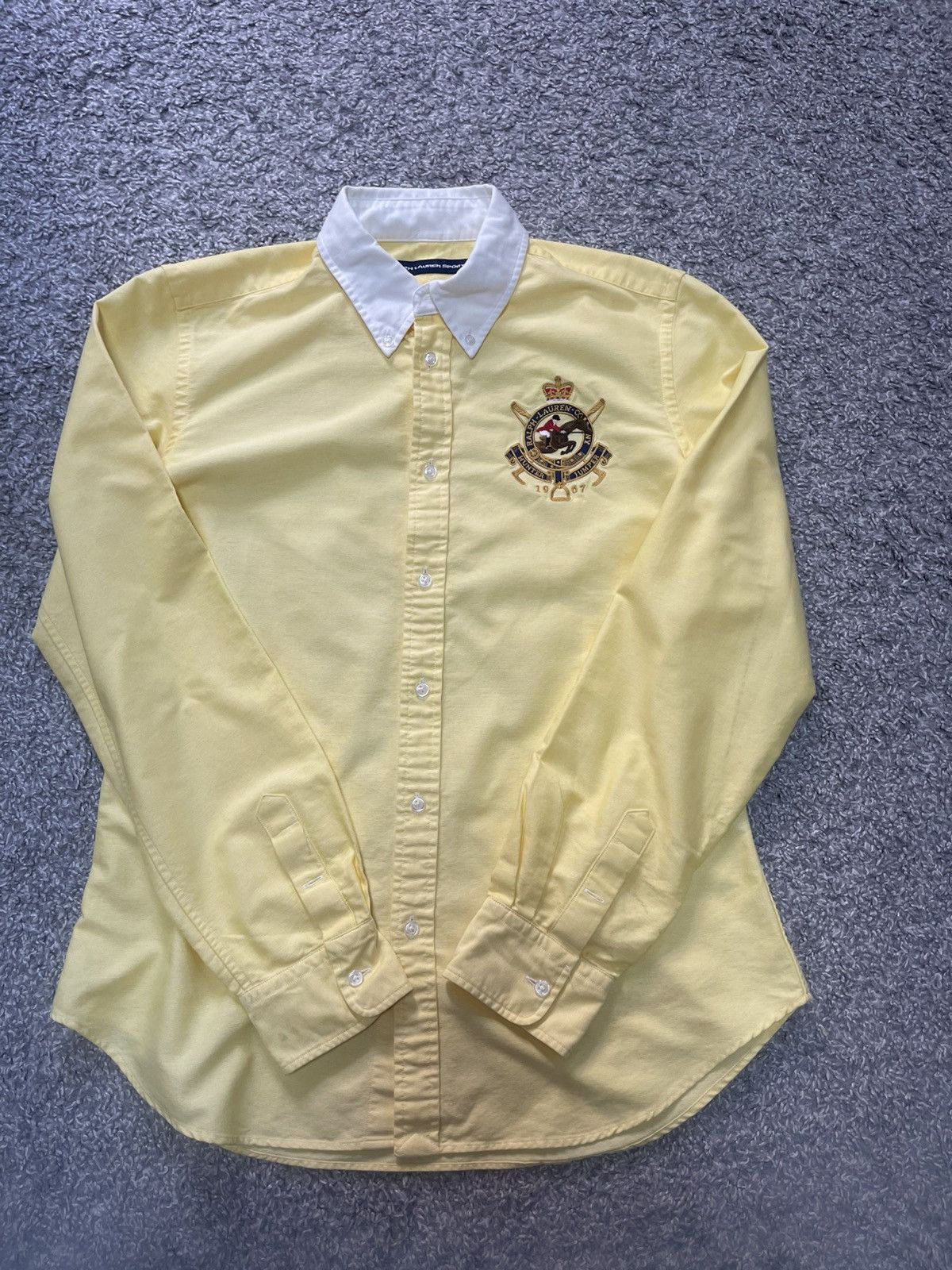 Ralph Lauren Sport Ralph Lauren Sport Yellow Vintage Hunter Jumper Logo size 14 Size S / US 4 / IT 40 - 7 Thumbnail