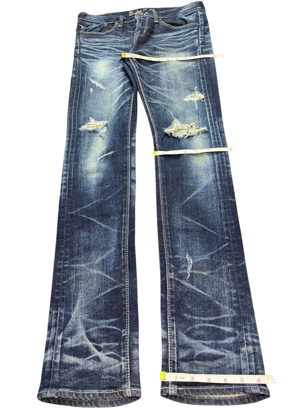 GOSTAR DE FUGA Vintage Gostar De Fuga Faded Indigo Distressed Jeans Size US 31 - 8 Thumbnail
