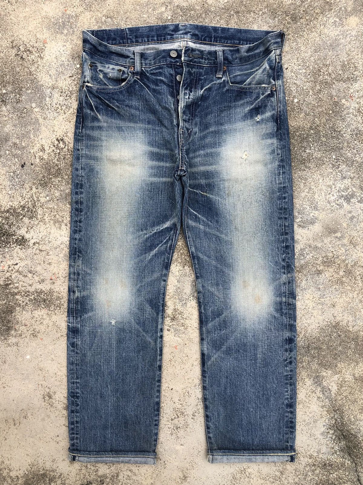 Spellbound Vintage SPELLBOUND Japan Domingo Co. Distressed Denim Pant Size US 34 / EU 50 - 1 Thumbnail
