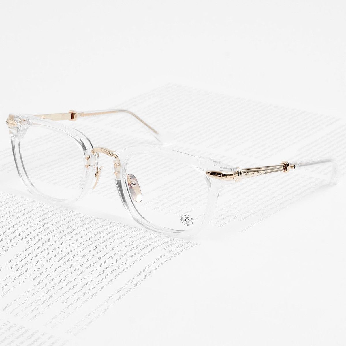 Chrome Hearts CHROME HEARTS TITANASLUVR CRYSTAL/GOLD PLATED GLASSES Size ONE SIZE - 2 Thumbnail