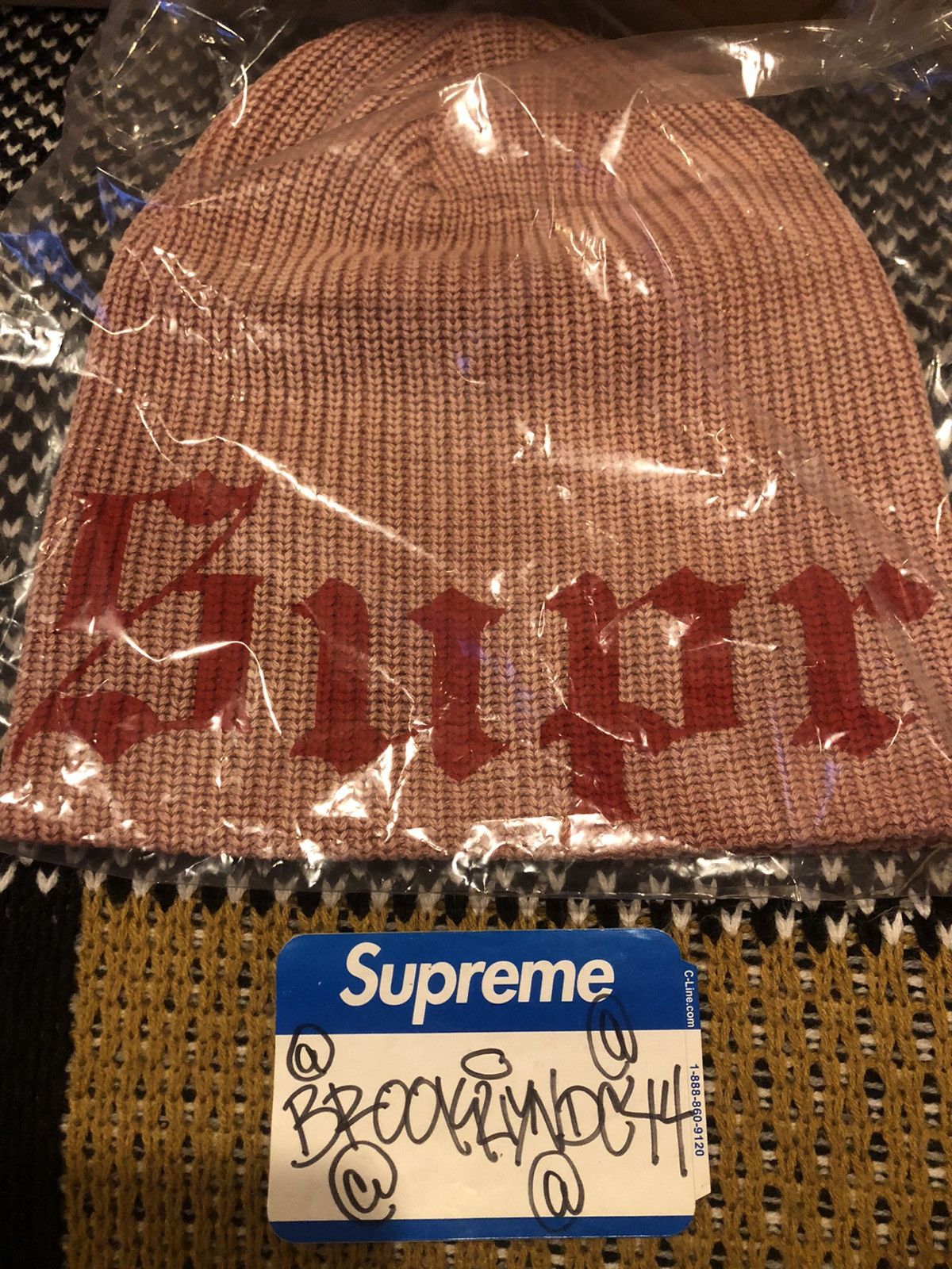 Supreme Old English Beanie | Grailed