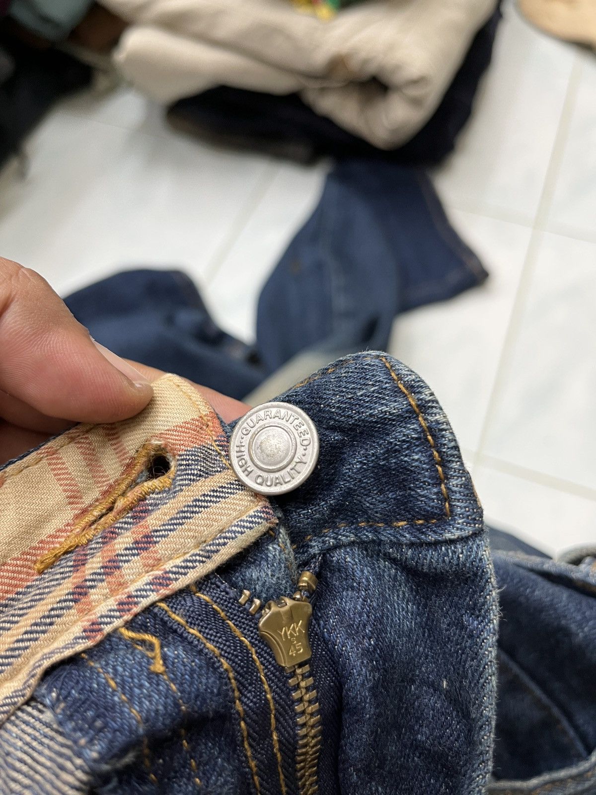 Japanese Brand 🔥🔥🔥ARCHIVE WILD KHAKIS DOUBLE WAIST DENIM Size US 33 - 18 Thumbnail