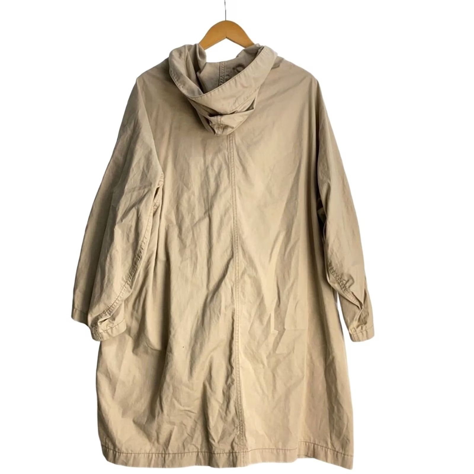 Yohji Yamamoto YOHJI YAMAMOTO Y'S COAT SIZE 1 BEIGE COTTON OVERSIZED HOODED USED WOMEN Size XS / US 0-2 / IT 36-38 - 2 Thumbnail