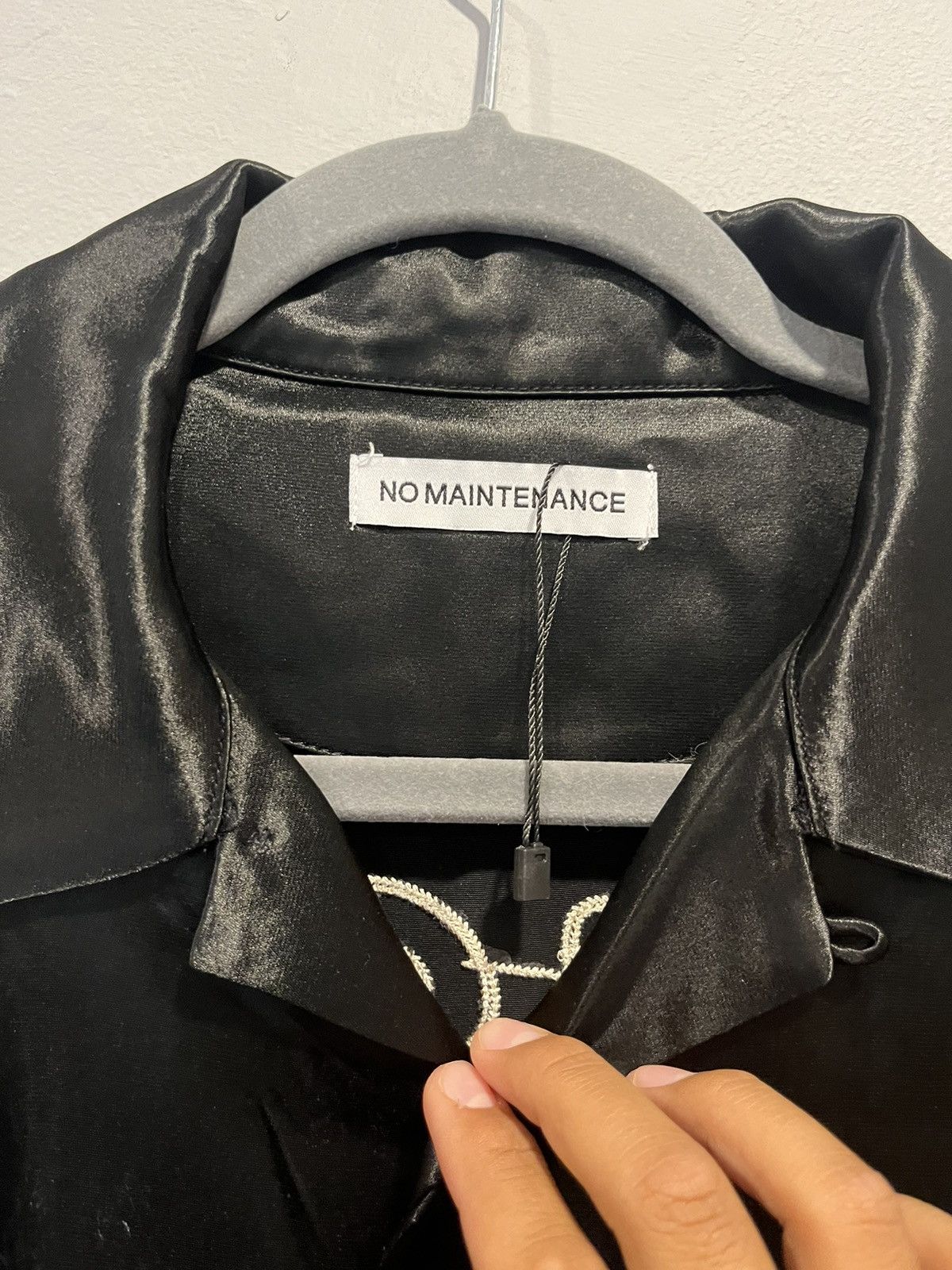 No Maintenance No Heaven Without You” Acetate Camp Collar Shirt Size US XL / EU 56 / 4 - 5 Thumbnail