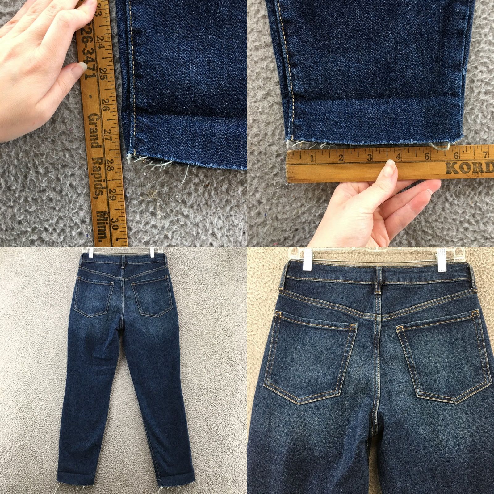 Old Navy Old Navy Jeans Womens 6 Straight Leg 30x28 Blue Denim Distressed Zip Size 28" / US 6 / IT 42 - 9 Thumbnail