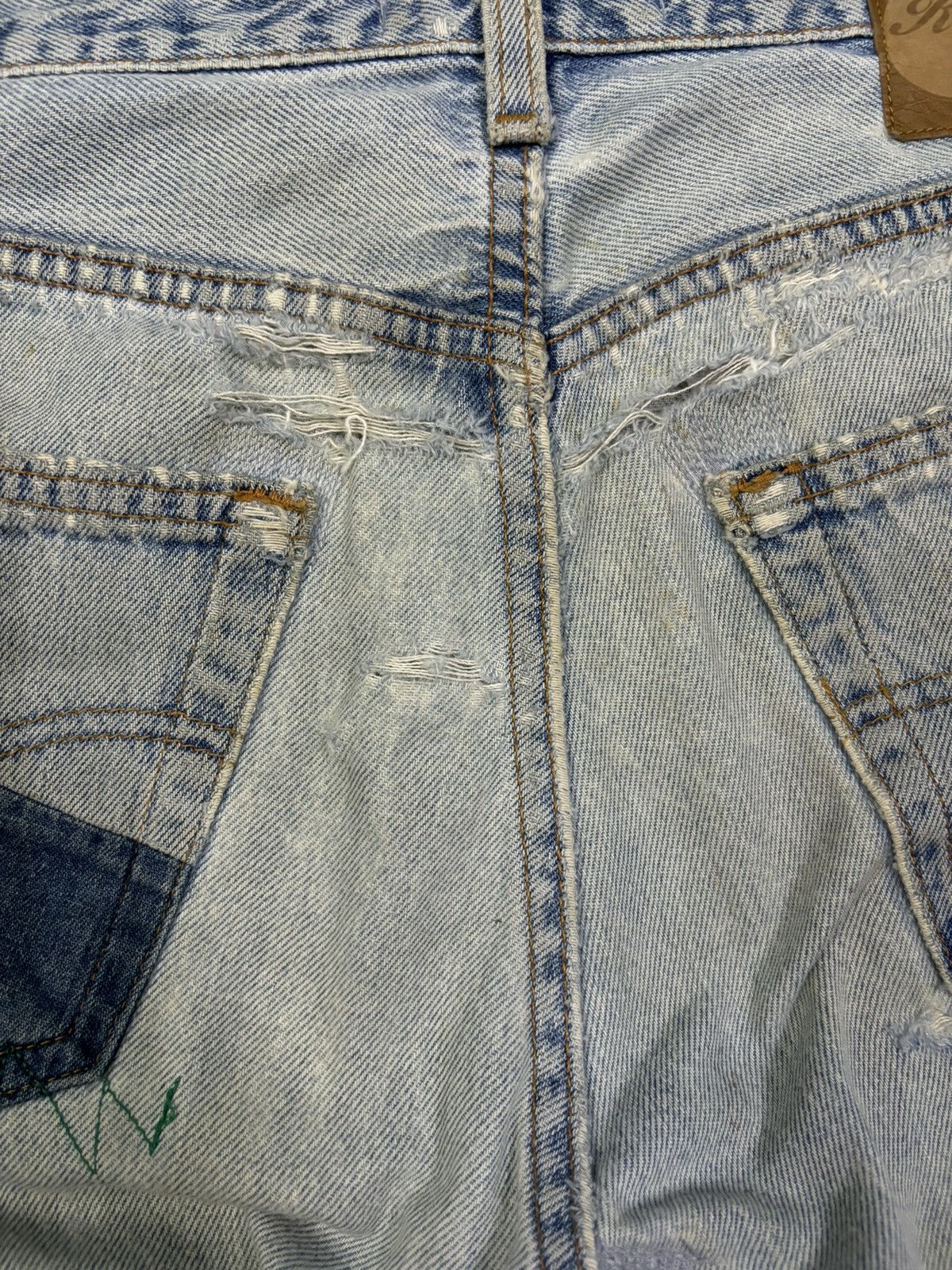 Kapital Vintage Levis 501 Patchwork Jeans Reconstructed by Kalimera Size US 32 / EU 48 - 17 Thumbnail