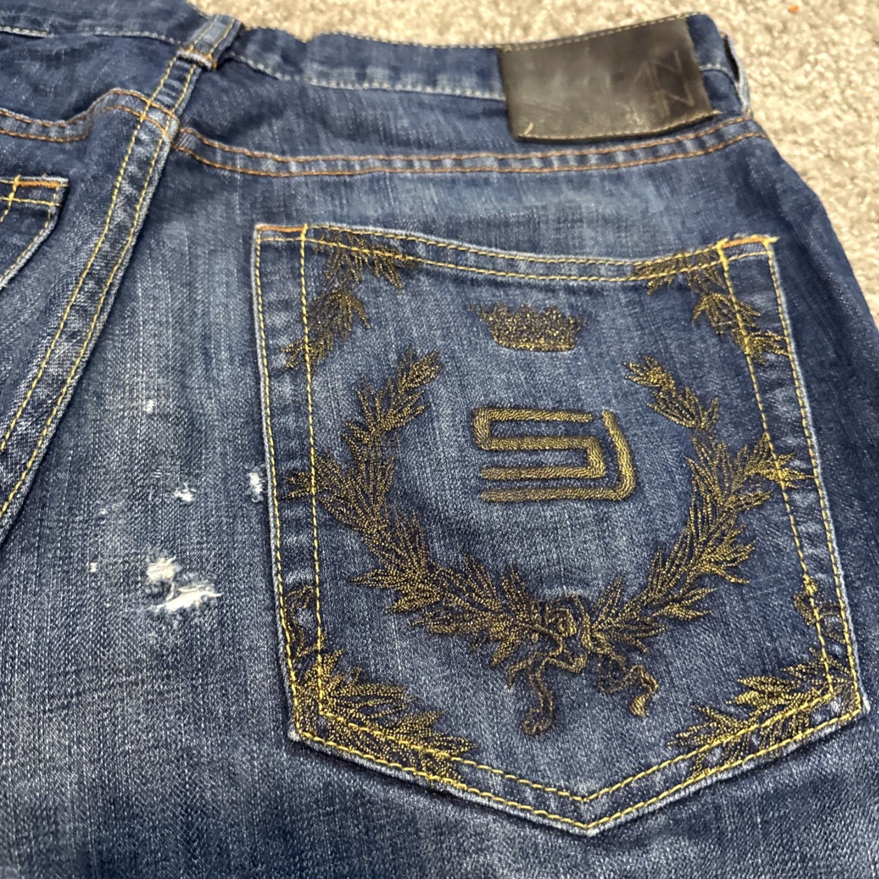 Sean John VINTAGE Sean John Jeans Dark Wash Denim 34x32 Grunge Straight Men Blue 90s Vintage Y2K Size US 34 / EU 50 - 4 Thumbnail