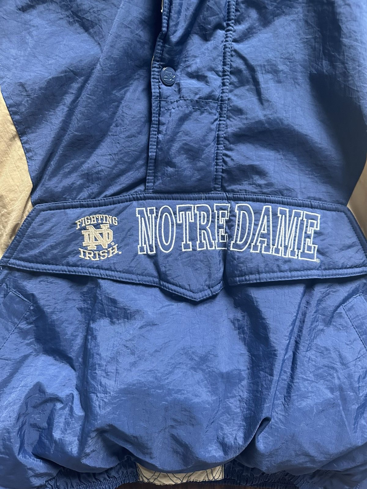 Starter Vintage Starter NOTRE DAME FIGHTING IRISH 1/2 Zip Jacket Size US XL / EU 56 / 4 - 2 Thumbnail