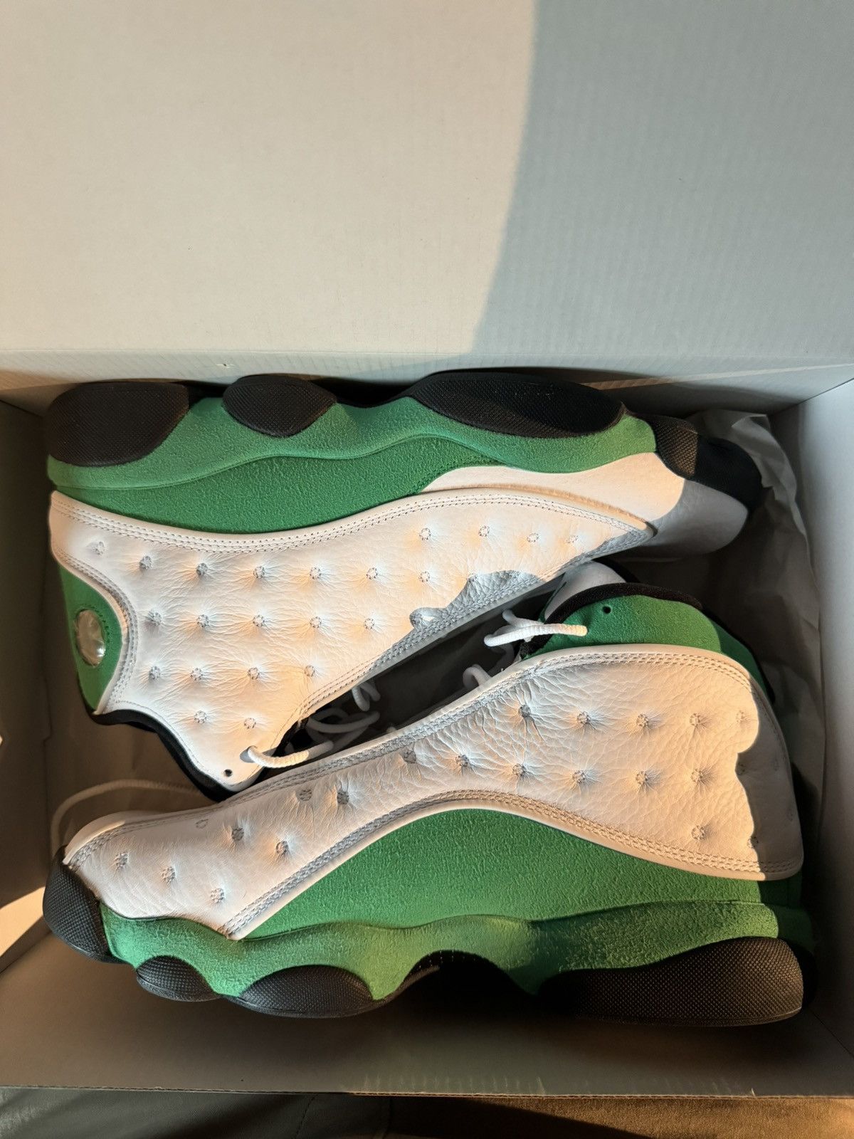 image of Jordan Nike Jordan 13 Lucky Green Size 10 Original Box Slightly Worn Shoes, Men's