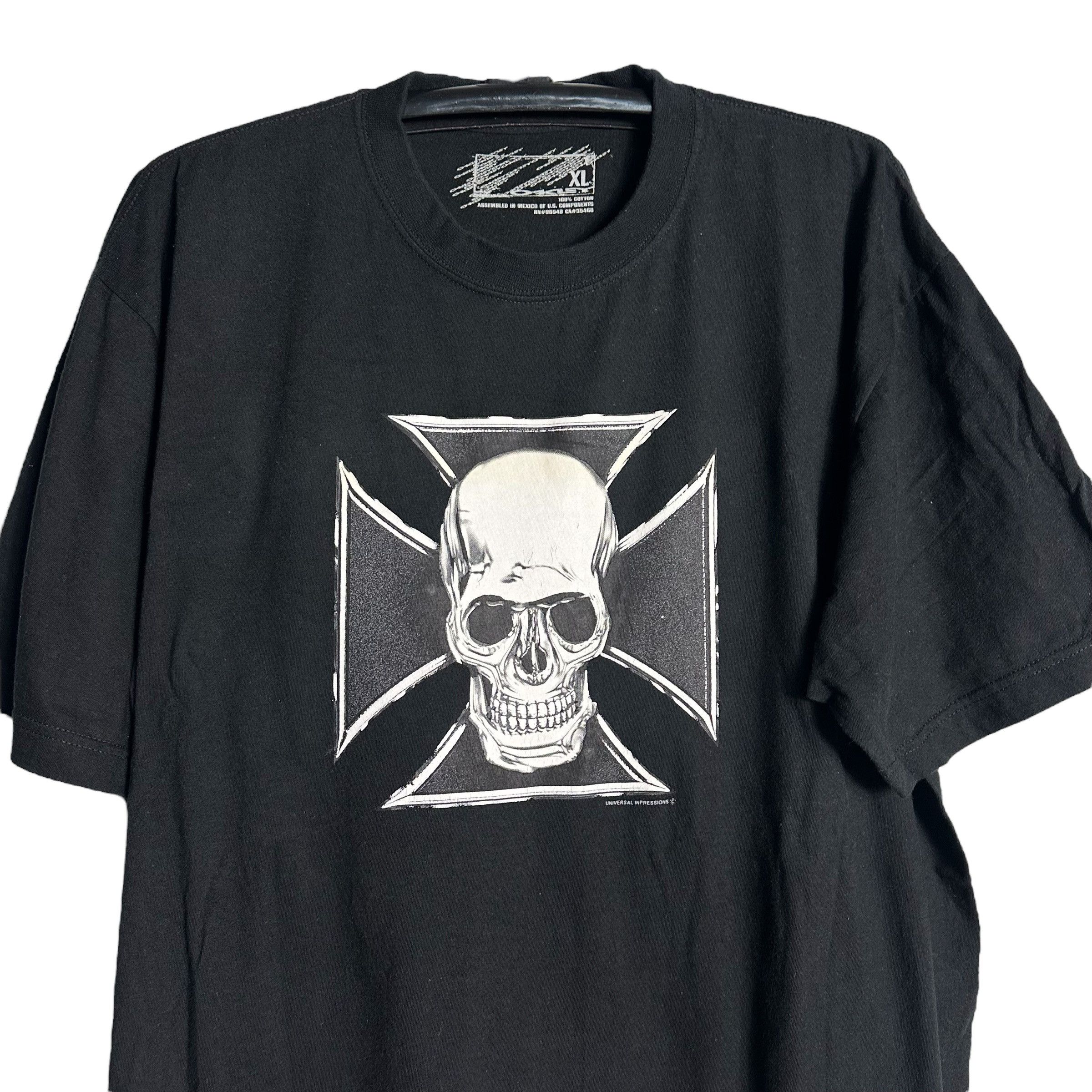 Oakley 🔥RARE🔥Vintage Oakley Skull Iron Spell Out Tshirt Size US XL / EU 56 / 4 - 2 Thumbnail