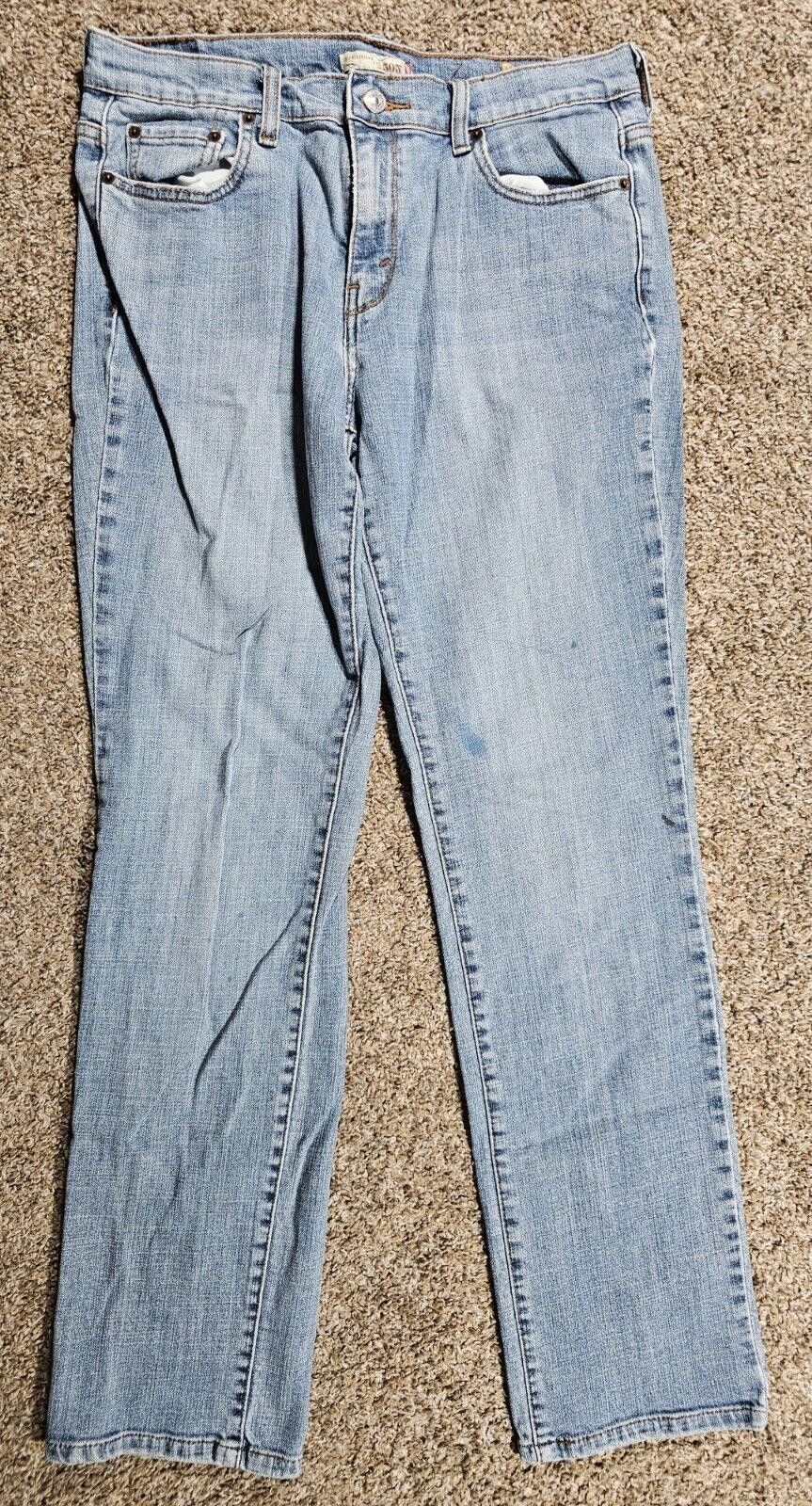 Levi's Levis 505 Straight Leg Sz 12 Long Women's Denim Jeans Stains Size 34" / US 12 / IT 48 - 1 Thumbnail
