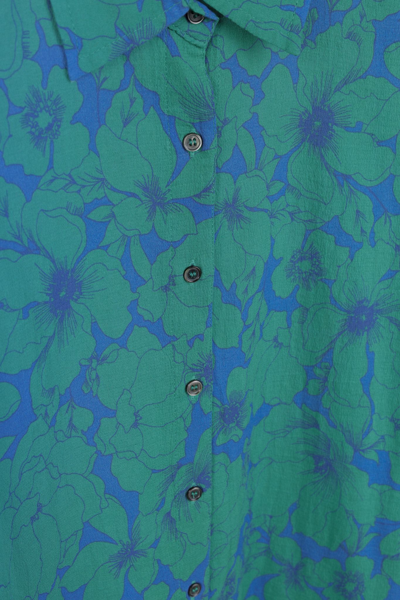 Xirena Xirena Blue Green Floral Button Up Shirt Size M / US 6-8 / IT 42-44 - 8 Thumbnail