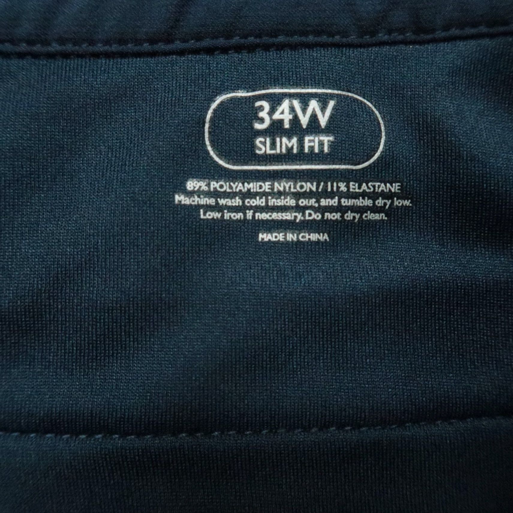 Vintage Ministry Of Supply Pants Men 34x31 Blue Slim Fit Chino Trouser - Flat Front, Button, Zip, 34, Blue, Slim, Polyester Size US 34 / EU 50 - 4 Thumbnail