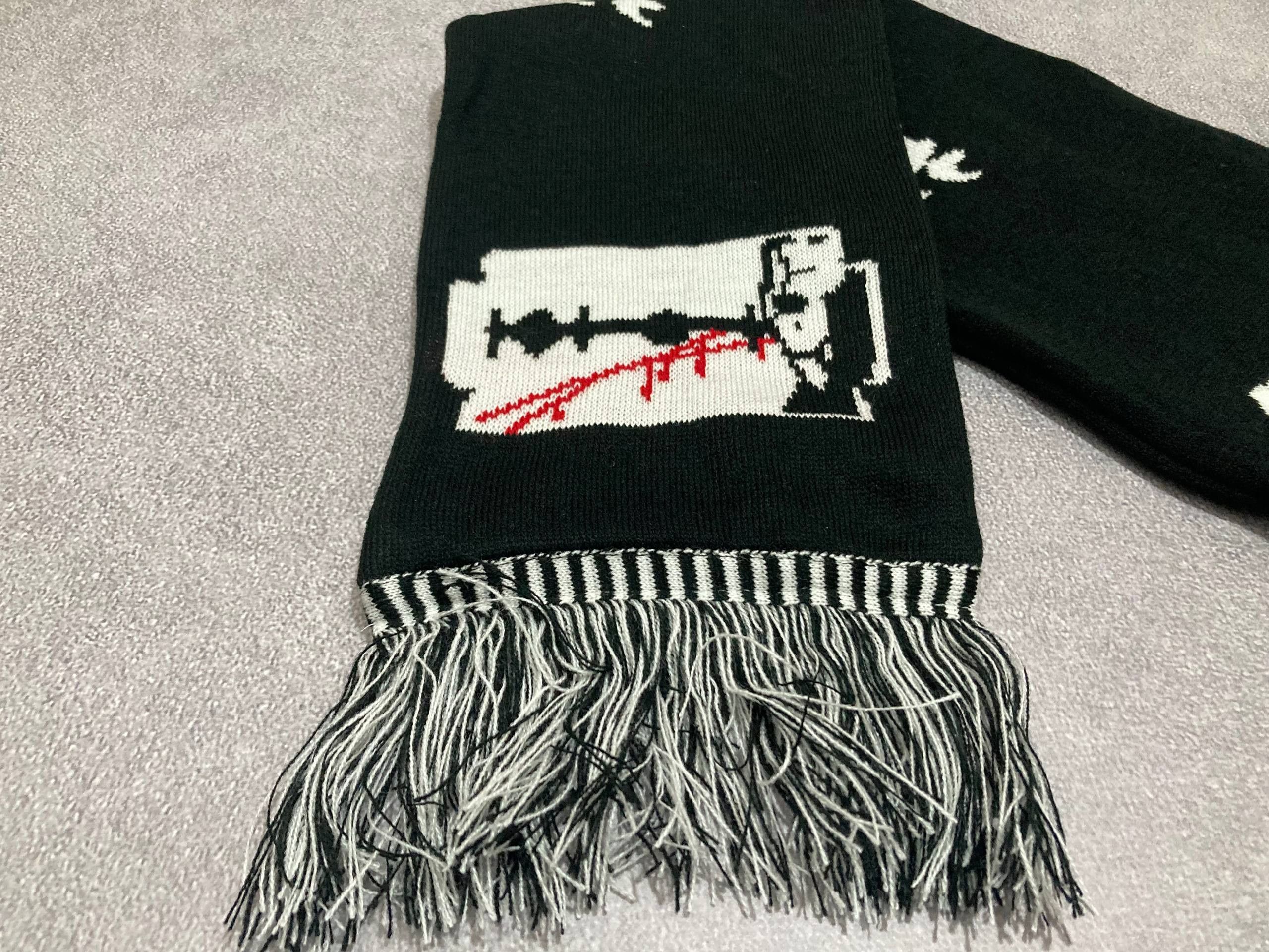 Other Scarf Lifelover - logo and razor blade - black metal Size ONE SIZE - 4 Thumbnail