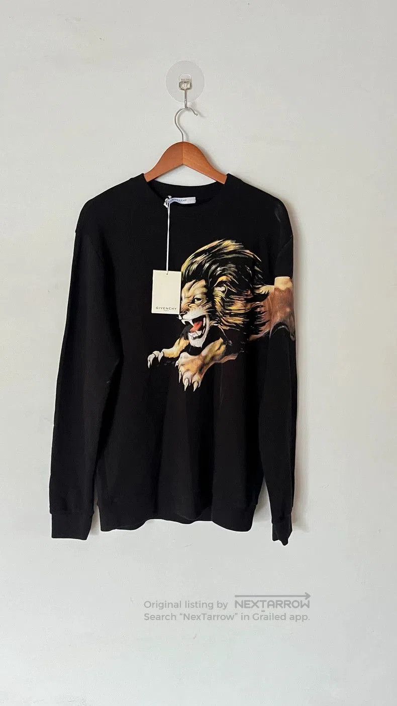 Givenchy Givenchy Black Lion Print Long Sleeve Sweatshirt . Size US L / EU 52-54 / 3 - 6 Thumbnail