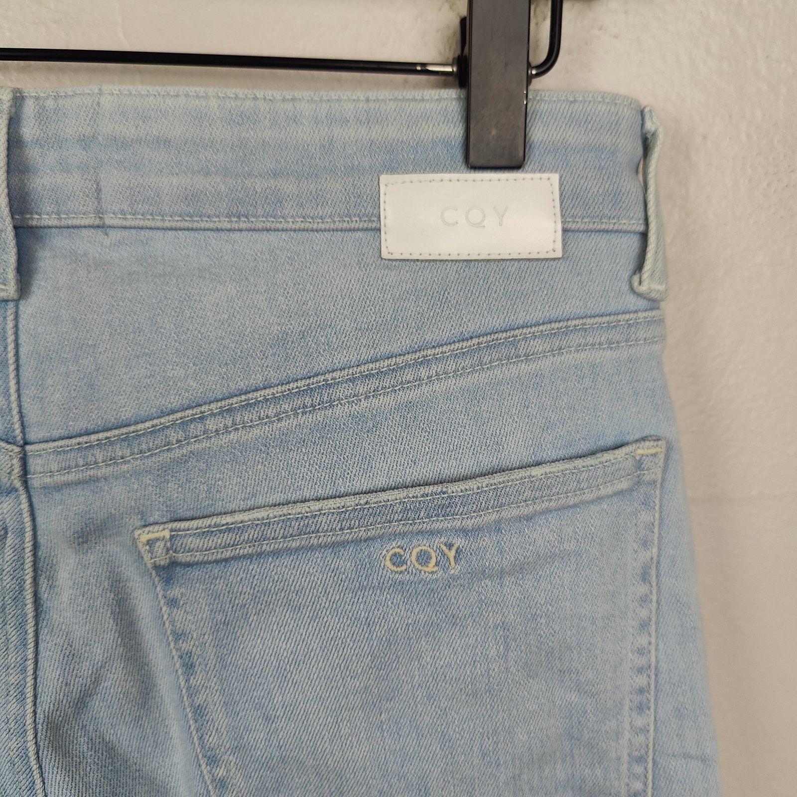 Other CQY Boot Cut Jeans Womens 29 Light Wash Raw Hem Size 29" - 6 Thumbnail