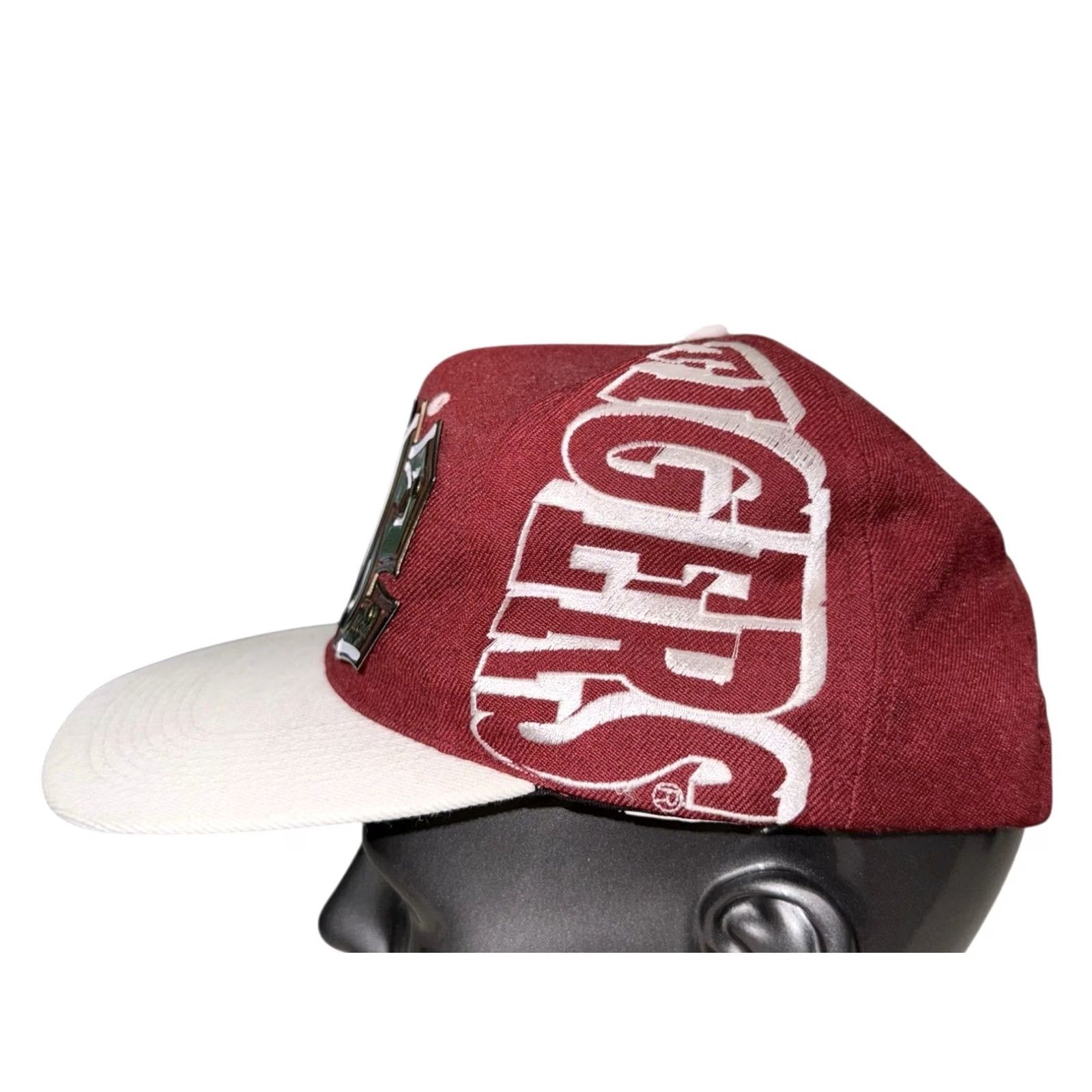Vintage VINTAGE 90s Morehouse Maroon Tigers Freaknik Atlanta Snapback Hat RARE Hat Mens One Size Red Size ONE SIZE - 2 Thumbnail