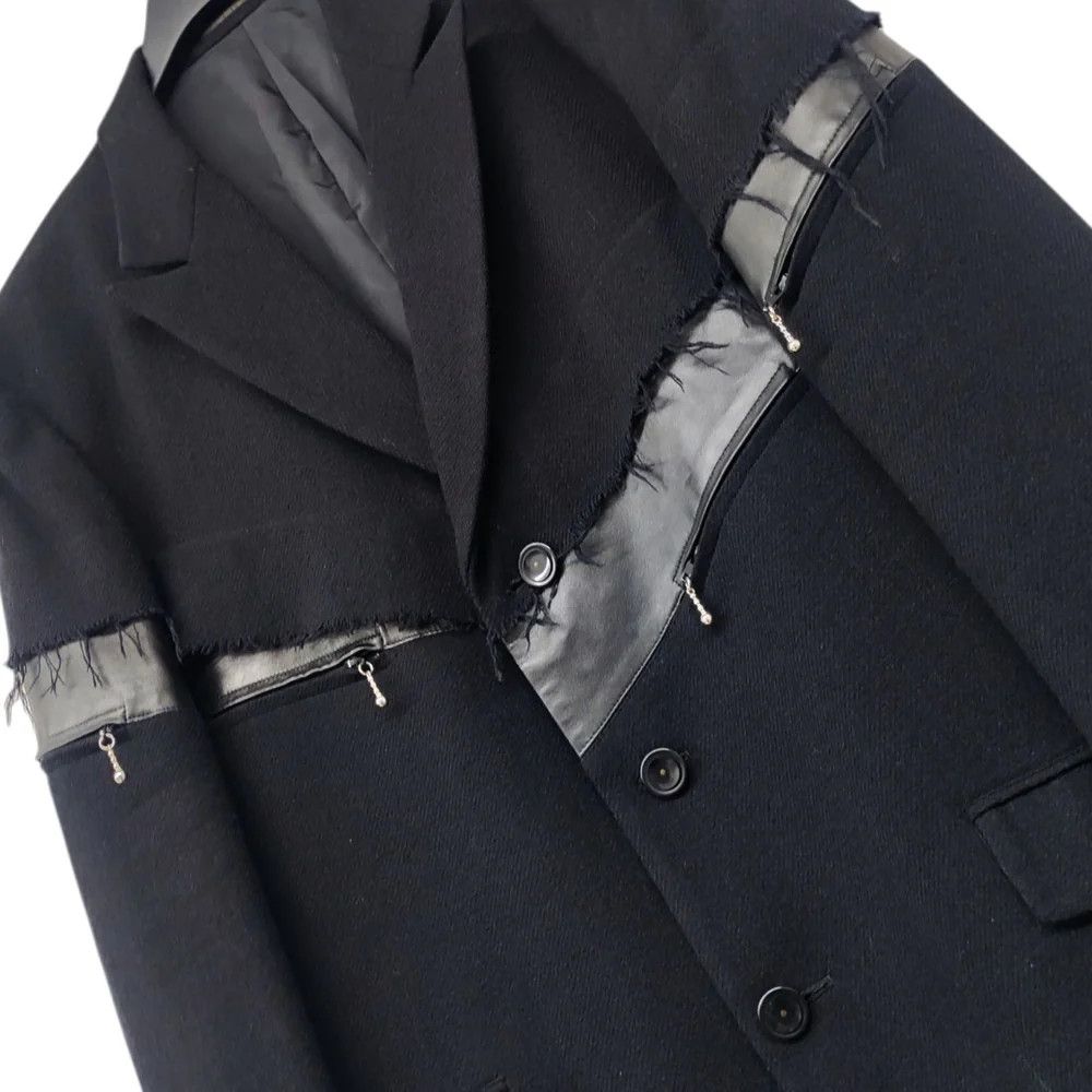 Yohji Yamamoto Yohji Yamamoto pour homme/ Cut-off design leather jacket Size US XL / EU 56 / 4 - 6 Thumbnail