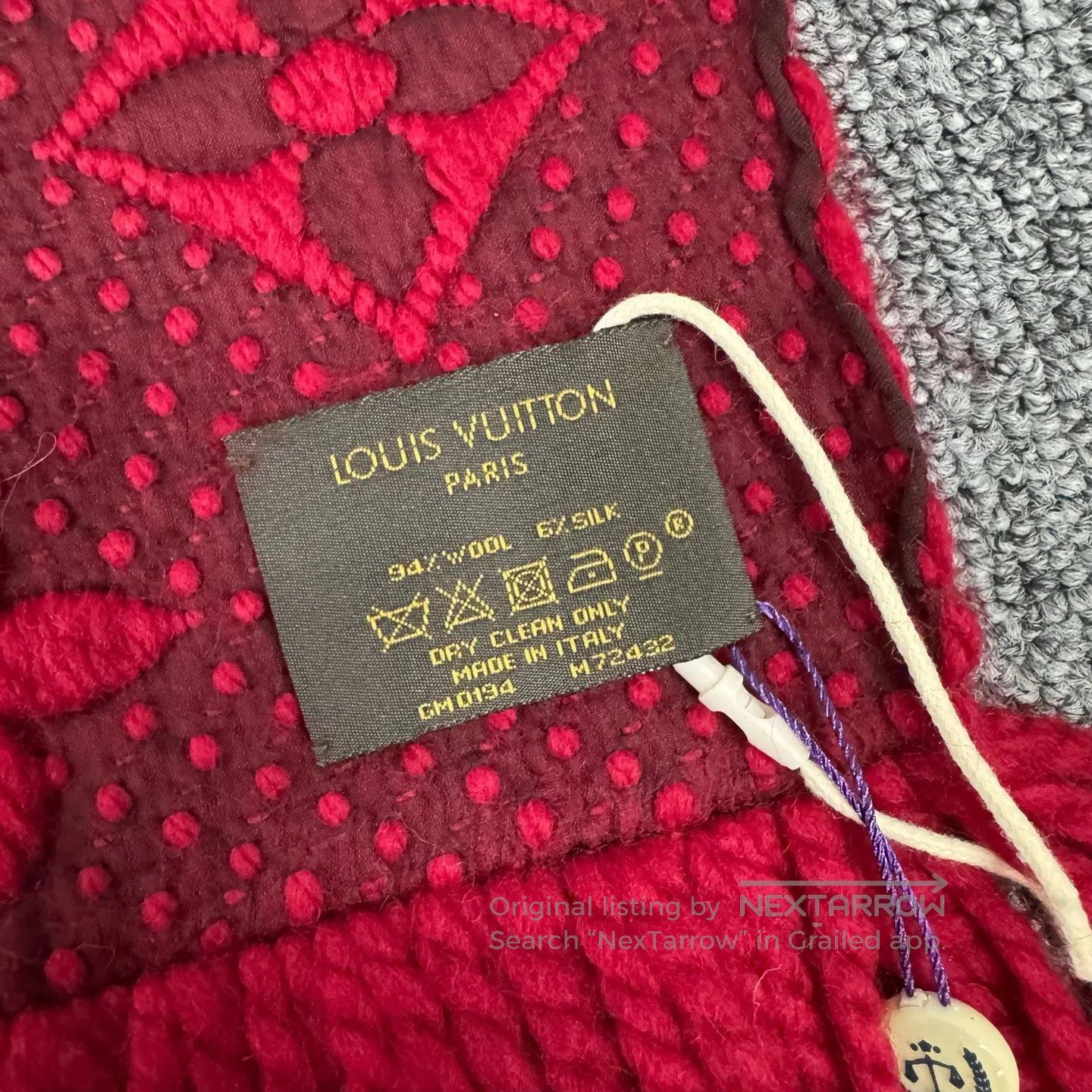 Louis Vuitton Louis Vuitton Silk-wool blend scarf with full-print vintag Size ONE SIZE - 4 Thumbnail