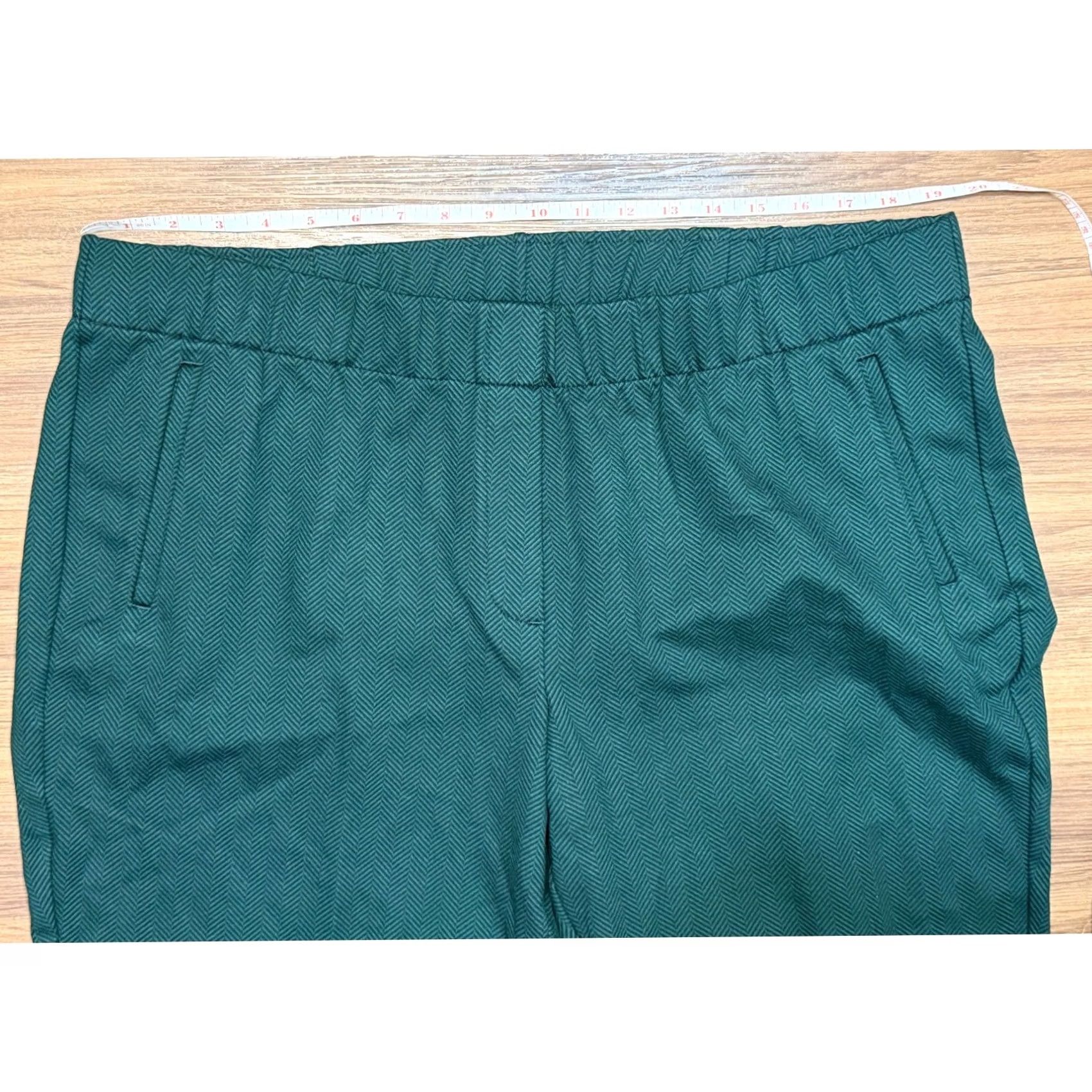 J. Jill J. Jill Pants Womens Sz 2X Green Herringbone Ponte Slim Leg Pull On Welt Pockets NEW Size 40" / US 18 - 7 Thumbnail