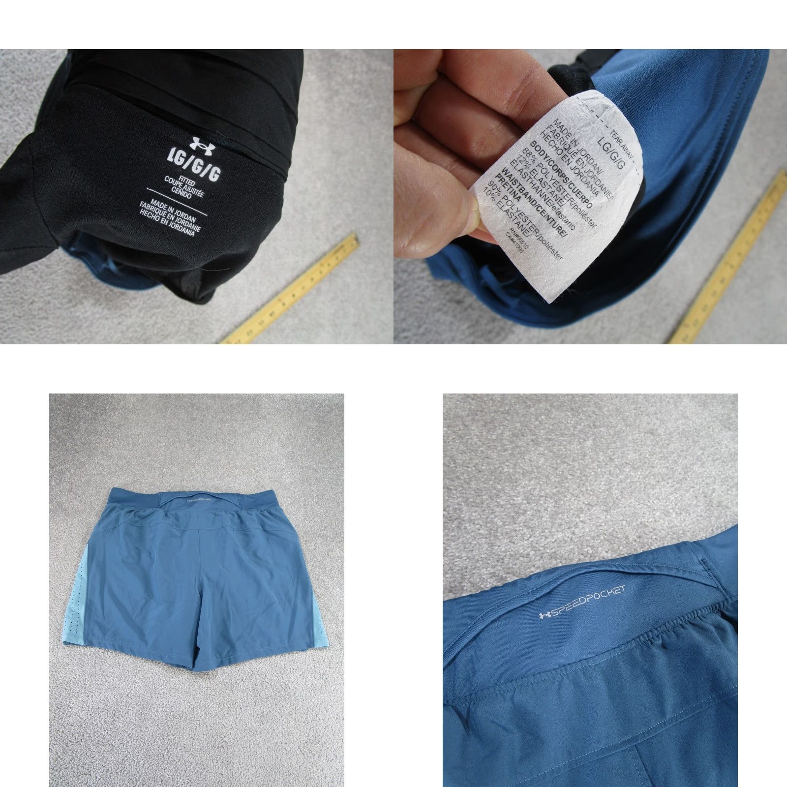 Under Armour Under Armour Shorts Womens Large Blue Lightweight Athletic Running Fit Regular Size 36" / US 14 / IT 50 - 8 Thumbnail