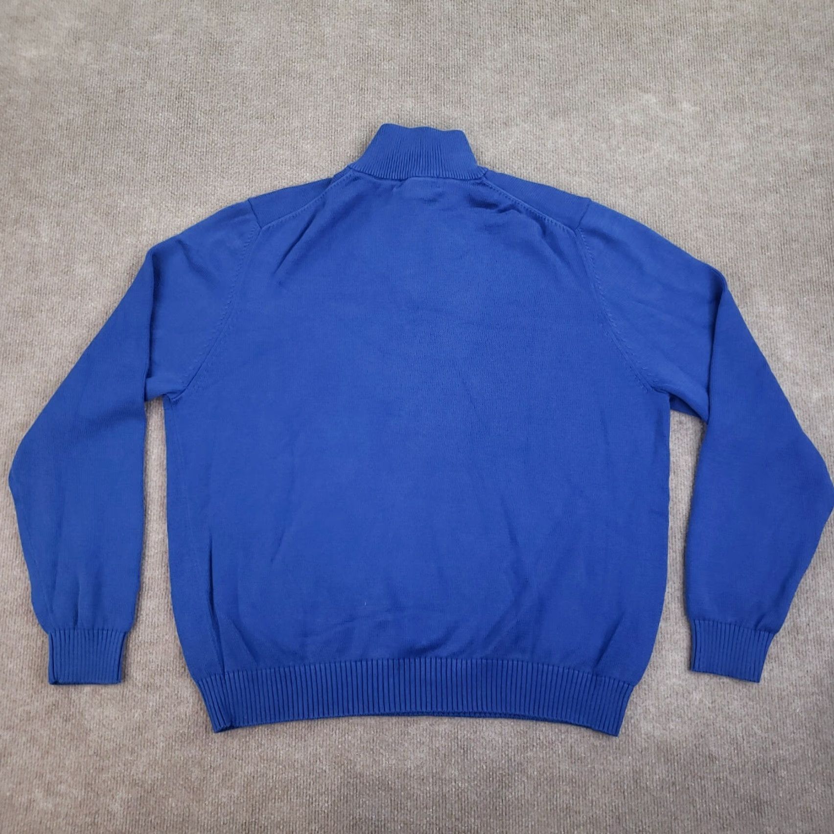 Brooks Brothers Brooks Brothers Mens Large Blue 1/4 Zip Long Sleeve Mock Neck Sweater Cotton Golf Walking Size US L / EU 52-54 / 3 - 8 Thumbnail