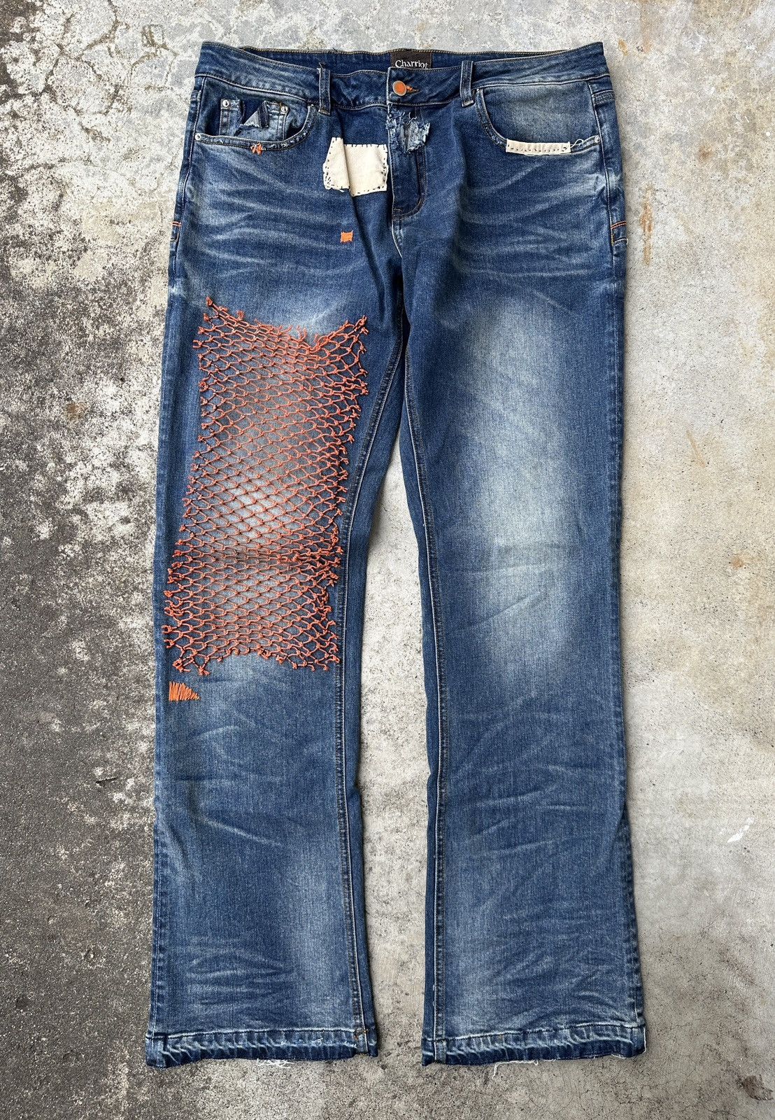 Vintage Y2K boot cut flare released hem patchwork Hysteric denim Size US 37 - 1 Thumbnail