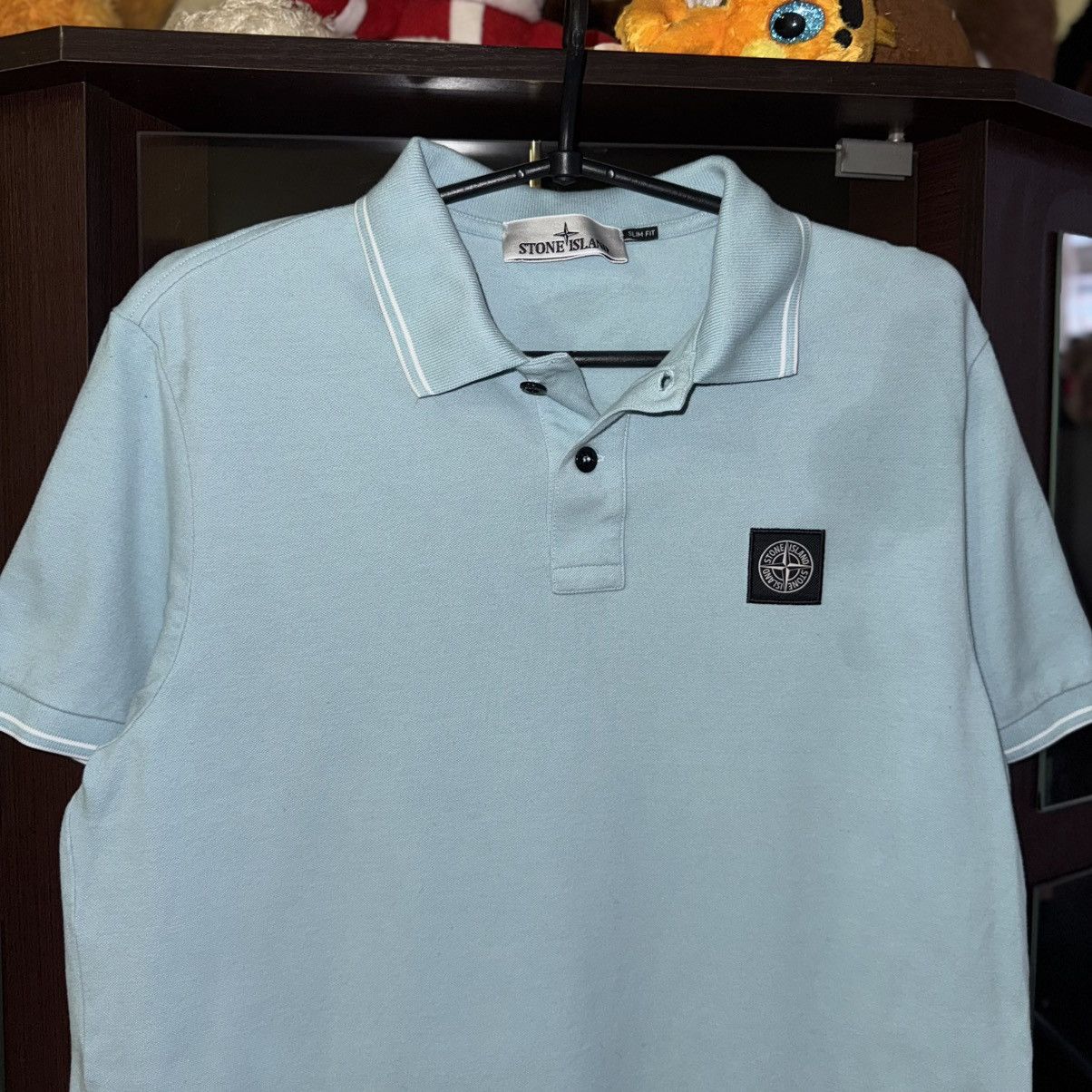 Stone Island Vintage Polo Stone Island Box Logo Tee Blue T-shirt Size US S / EU 44-46 / 1 - 2 Thumbnail