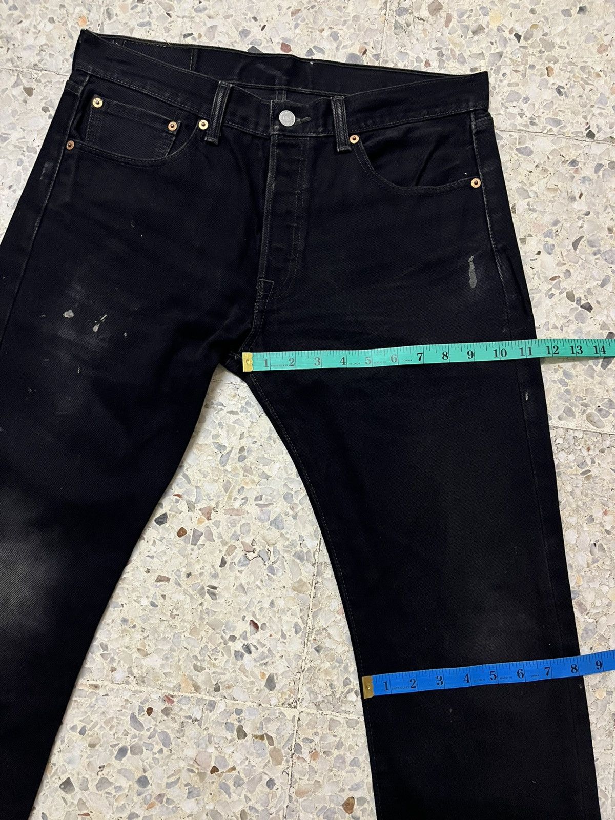 Levi's Vintage Clothing Levi’s 501 Black Distressed Jeans, Worn Fade Style Size US 33 - 13 Thumbnail