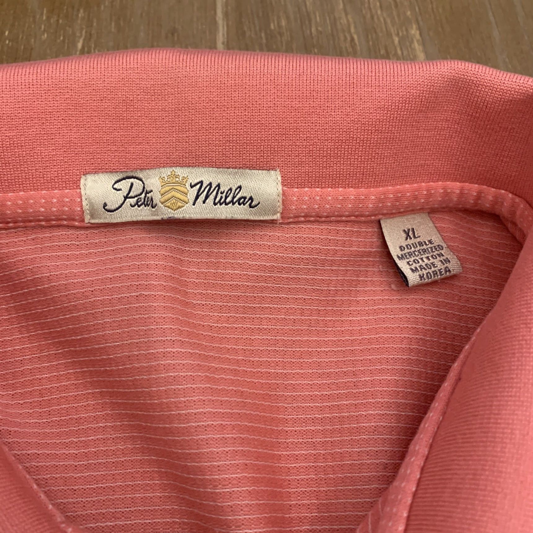 Peter Millar PETER MILLAR XL Mens Polo Golf Shirt Pink Double Mercerized Cotton Size: XL | Collared Short Sleeve Regular Fit Fall: N/A Size US XL / EU 56 / 4 - 2 Thumbnail
