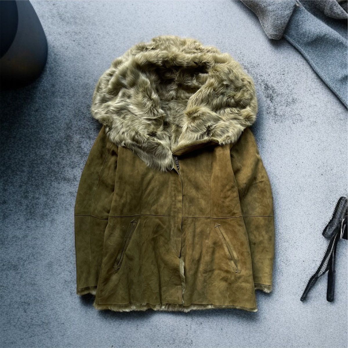 If Six Was Nine 🔥Vtg Hiroki Japan Faux Fur Lining Sherling Leather Jacket Size US M / EU 48-50 / 2 - 2 Thumbnail