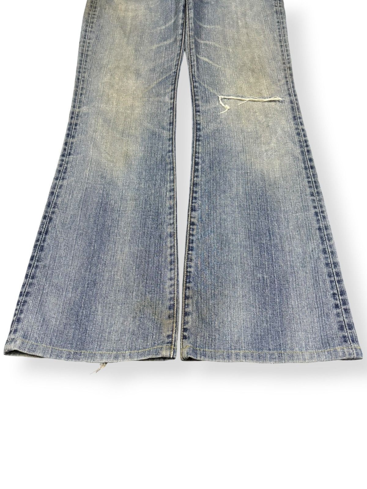 Edwin Vintage Edwin XV Mud Wash Flare Distressed Grunge Jeans Size US 31 - 6 Thumbnail