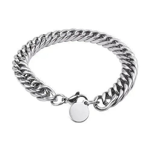 Jewelry Titanium Steel Cuban Link Bracelet for Men Women Size ONE SIZE - 2 Thumbnail