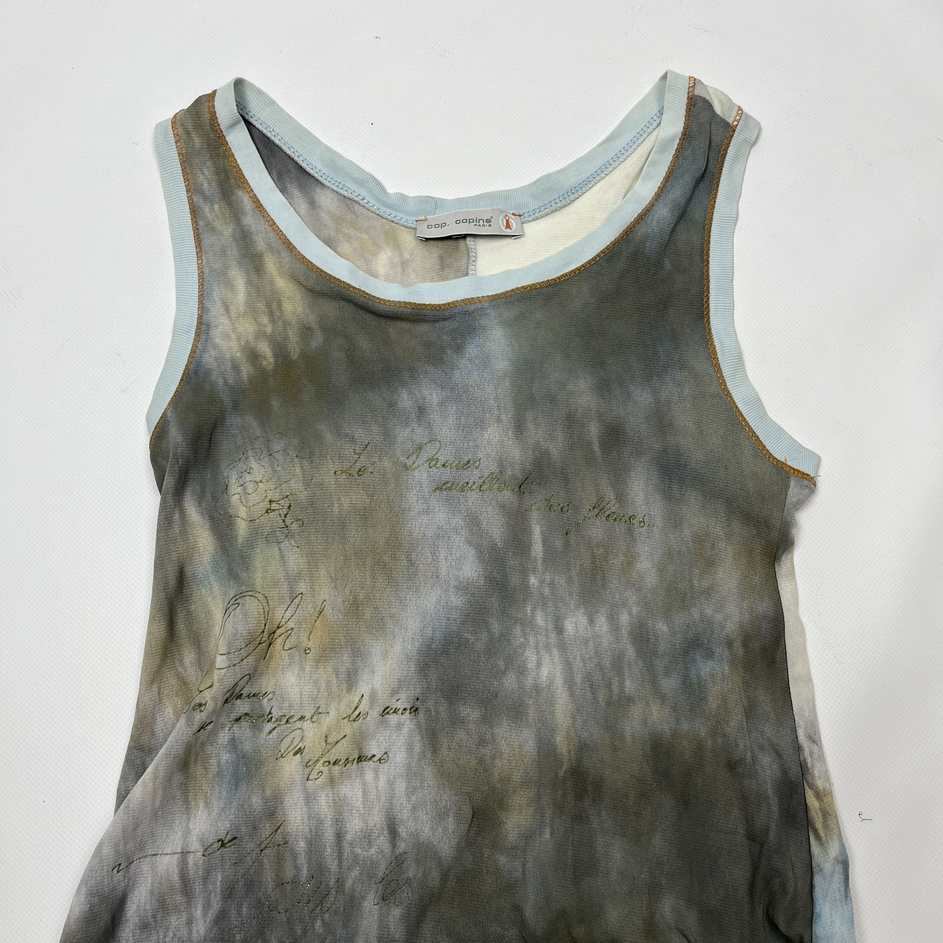 Cop Copine Cop Copine Vintage Y2K 2000s Dyed Asymmetric Mesh Long Dress Size M / US 6-8 / IT 42-44 - 10 Thumbnail