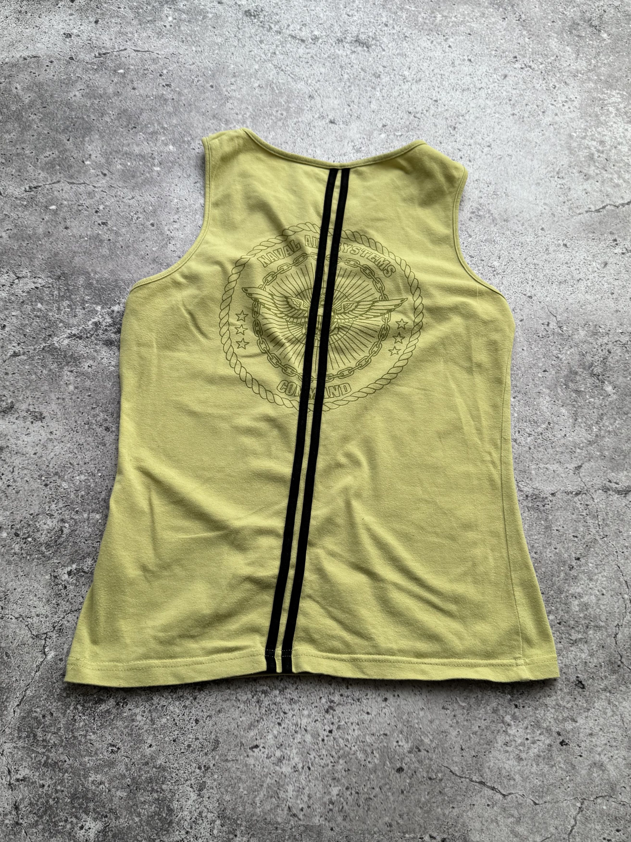 Vintage Vintage Lime Green Tank Top Racerback Basic Fitted Y2K Top Size S / US 4 / IT 40 - 1 Thumbnail