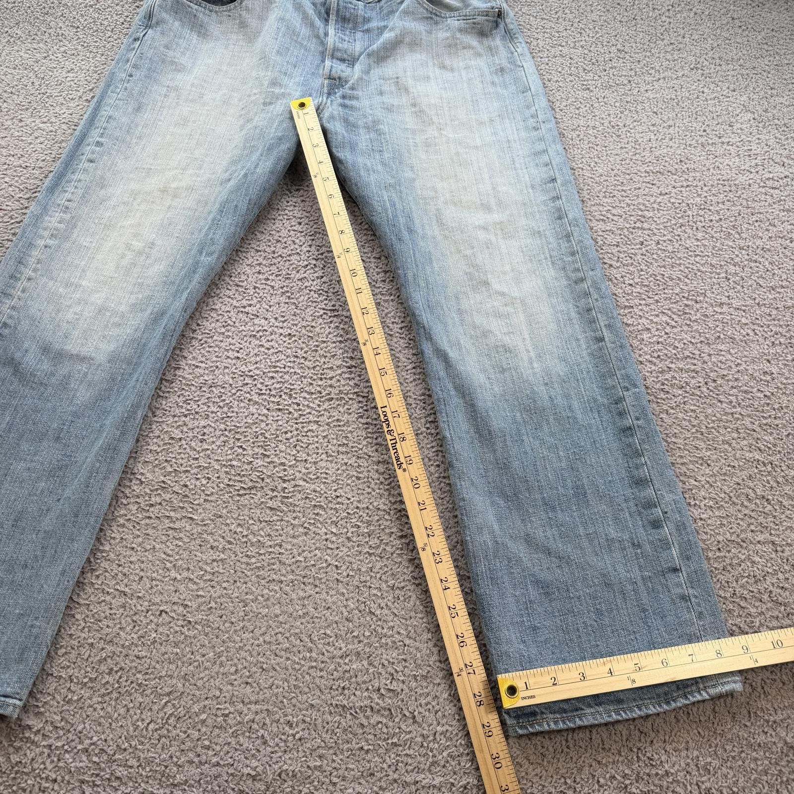 Levi's Levis 514 Straight Leg Jeans Light Wash Mens 38x30 Size US 38 / EU 54 - 4 Thumbnail