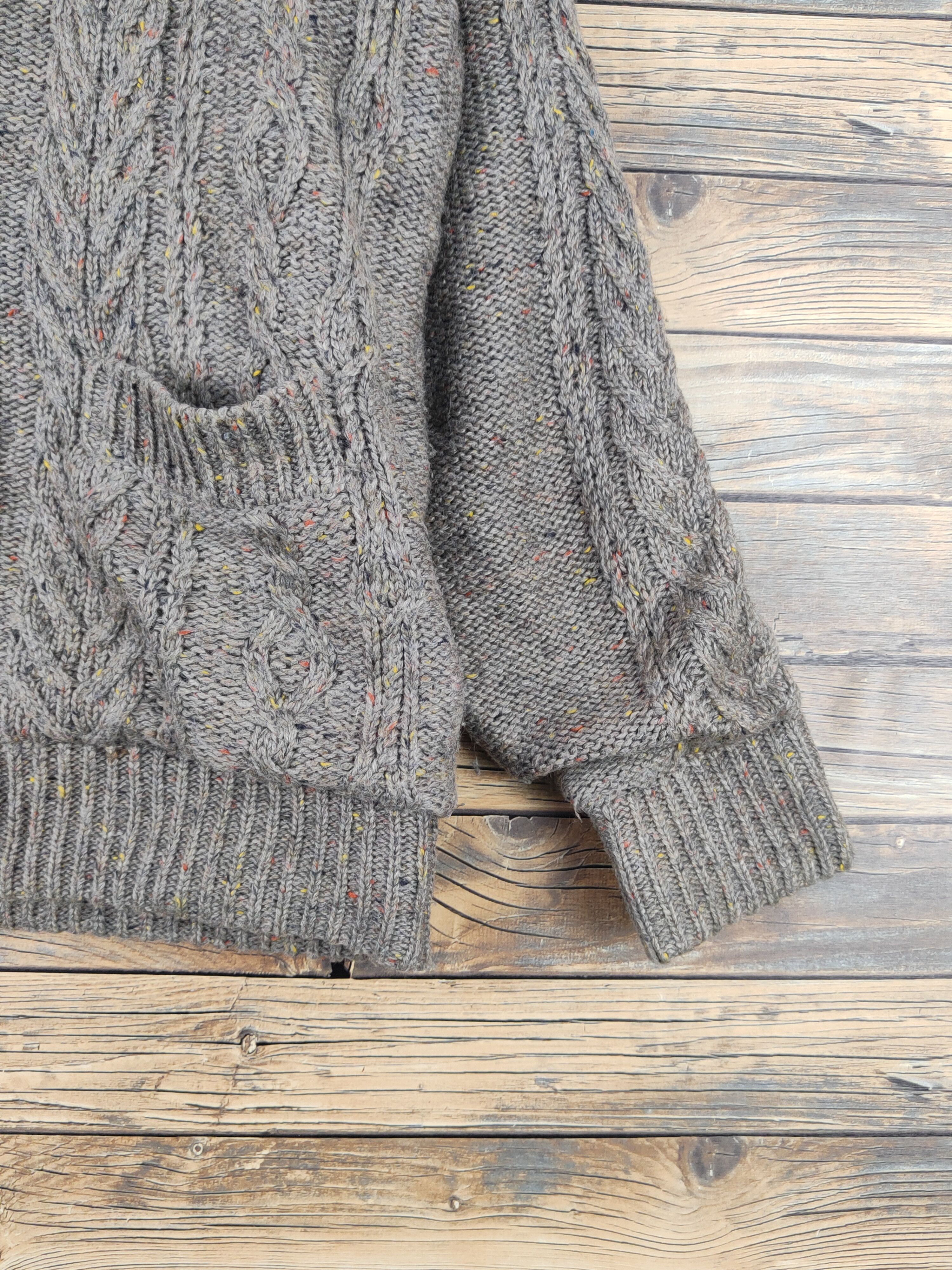 Aran Isles Knitwear × Japanese Brand Coen Dark Brown cable Knitwear Sweaters #W2033 Size US M / EU 48-50 / 2 - 7 Thumbnail